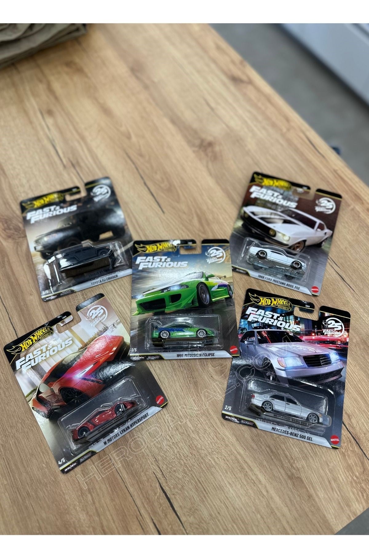 HOT WHEELS Premium Fast & Furious 25.Years 5'li Araba Seti