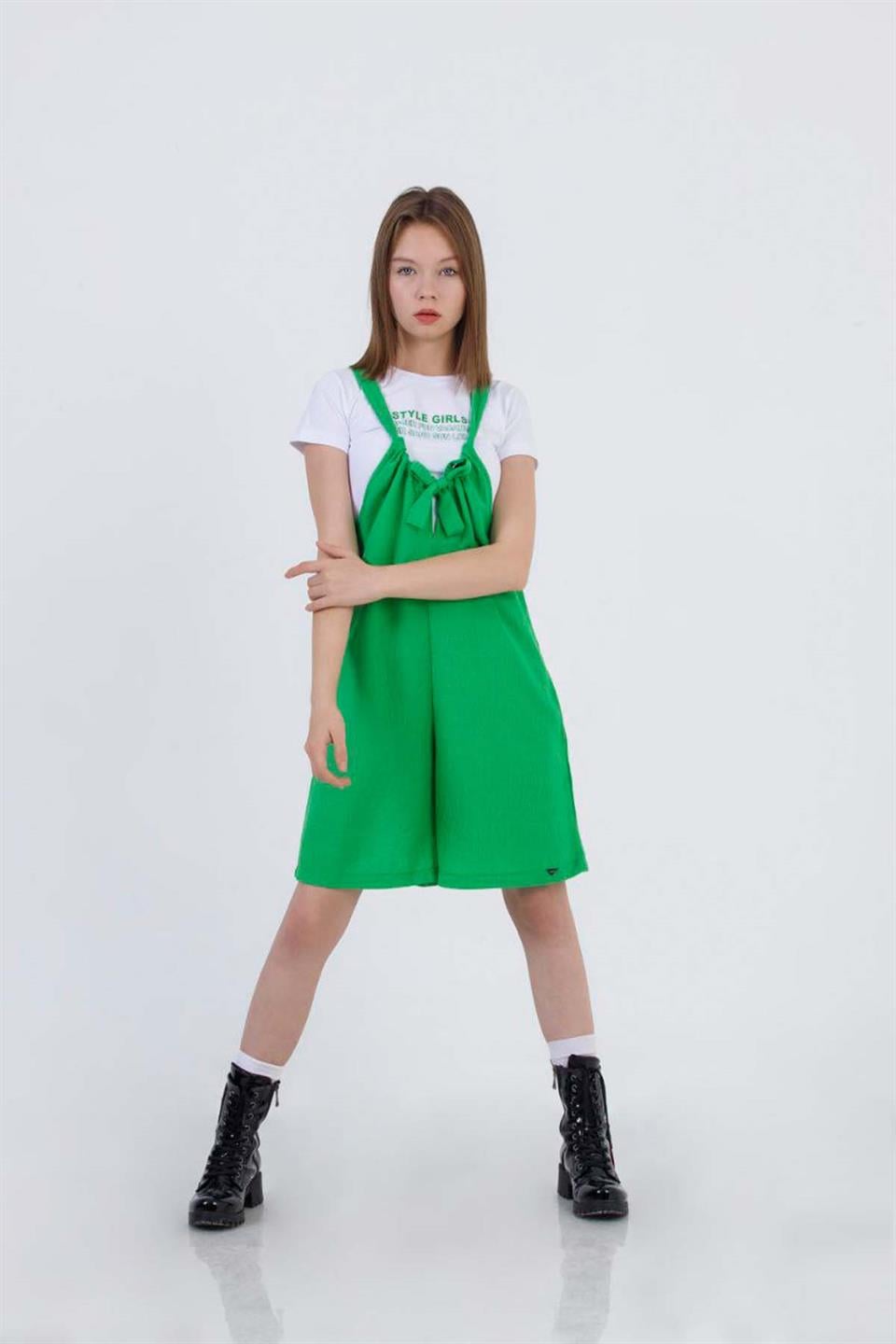 İçi Badili 0versize Çocuk Şort Tulum