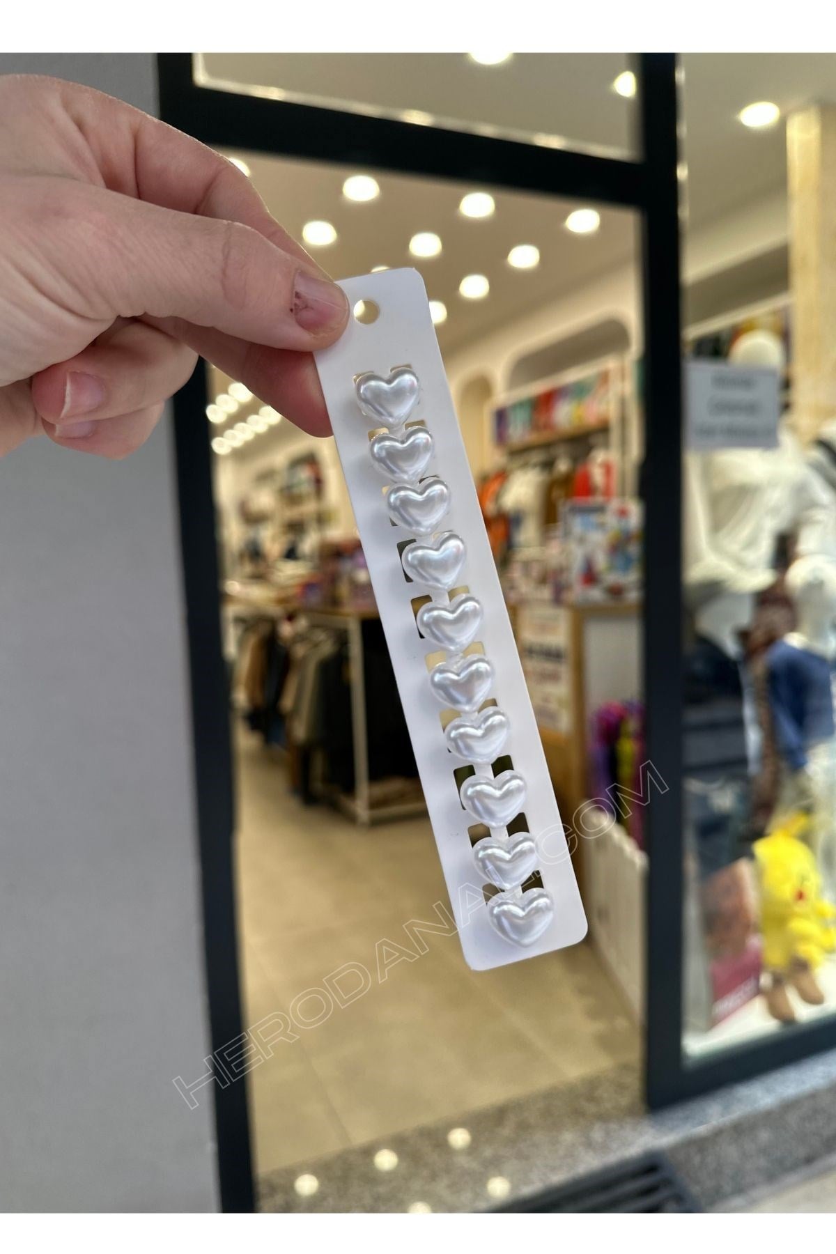 Kalpli Trend Saç Küpesi 10'lu - Sedef Beyaz