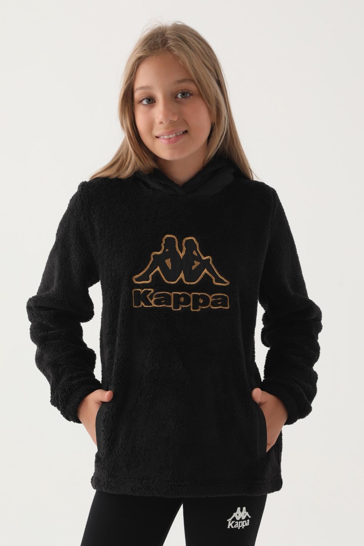Kappa Logo Tylor Kız Çocuk Siyah Sweatshirt