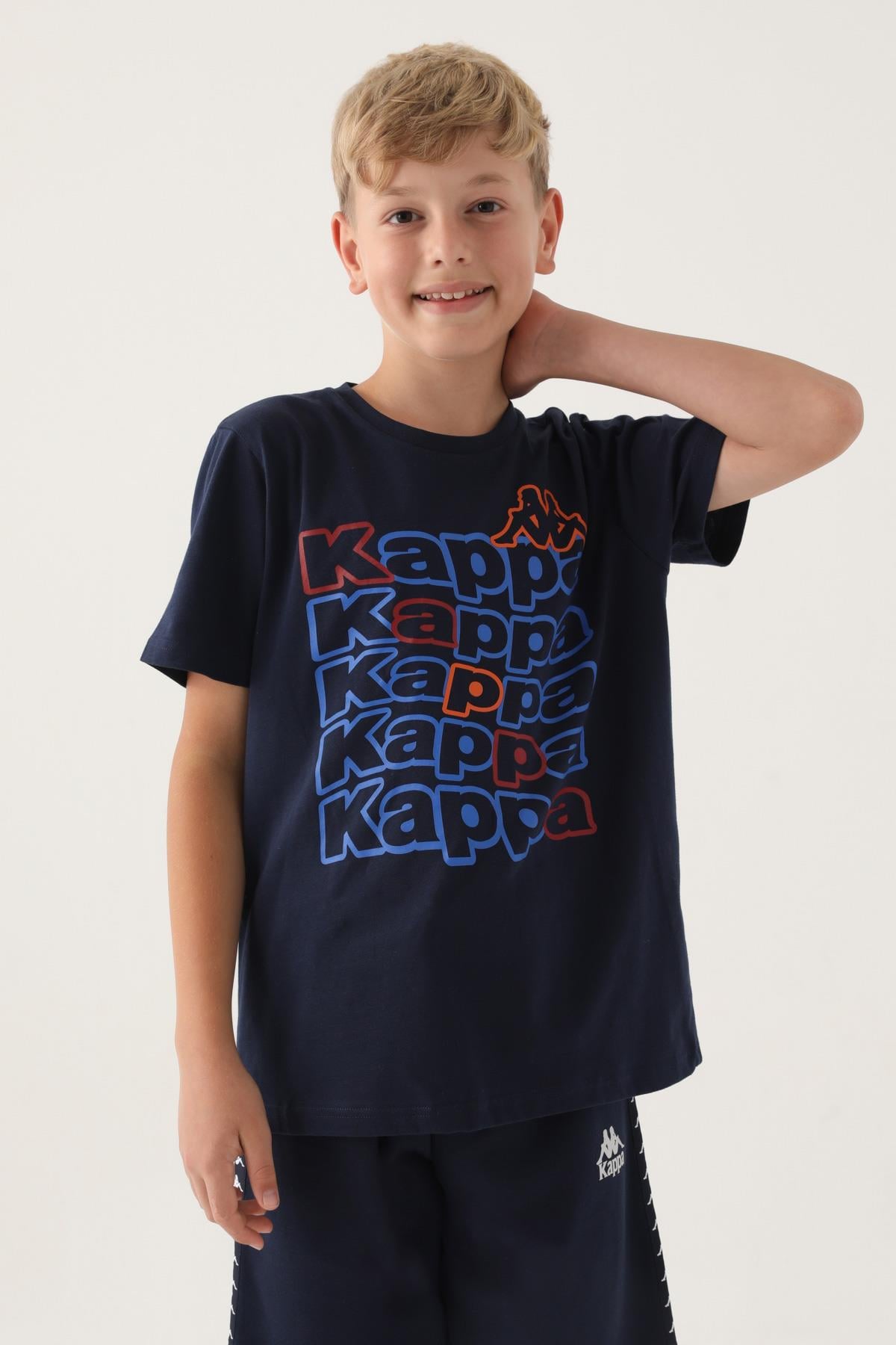 Kappa Logo Weston Erkek Çocuk Mavi Tişört - Lacivert
