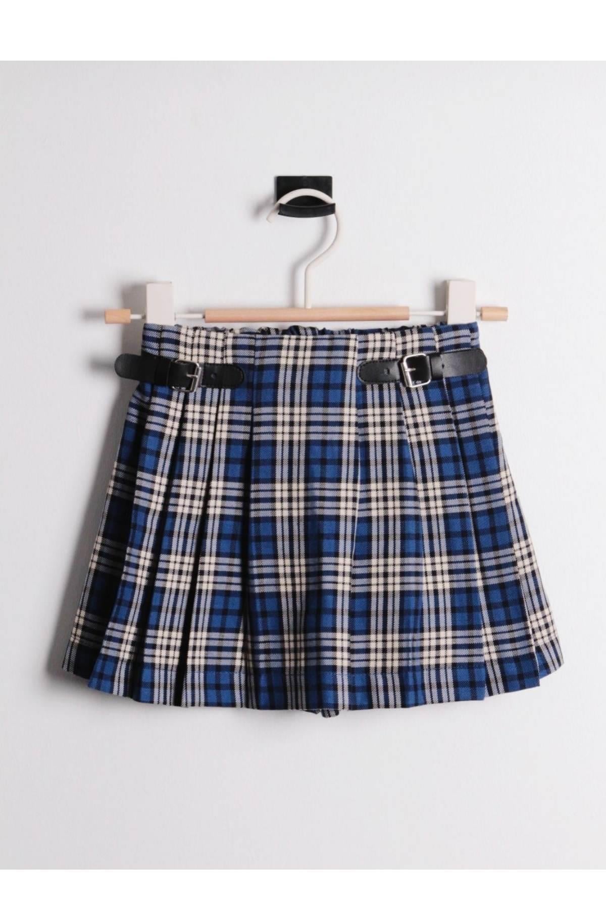 Kız Çocuk Ekose Şort Etek