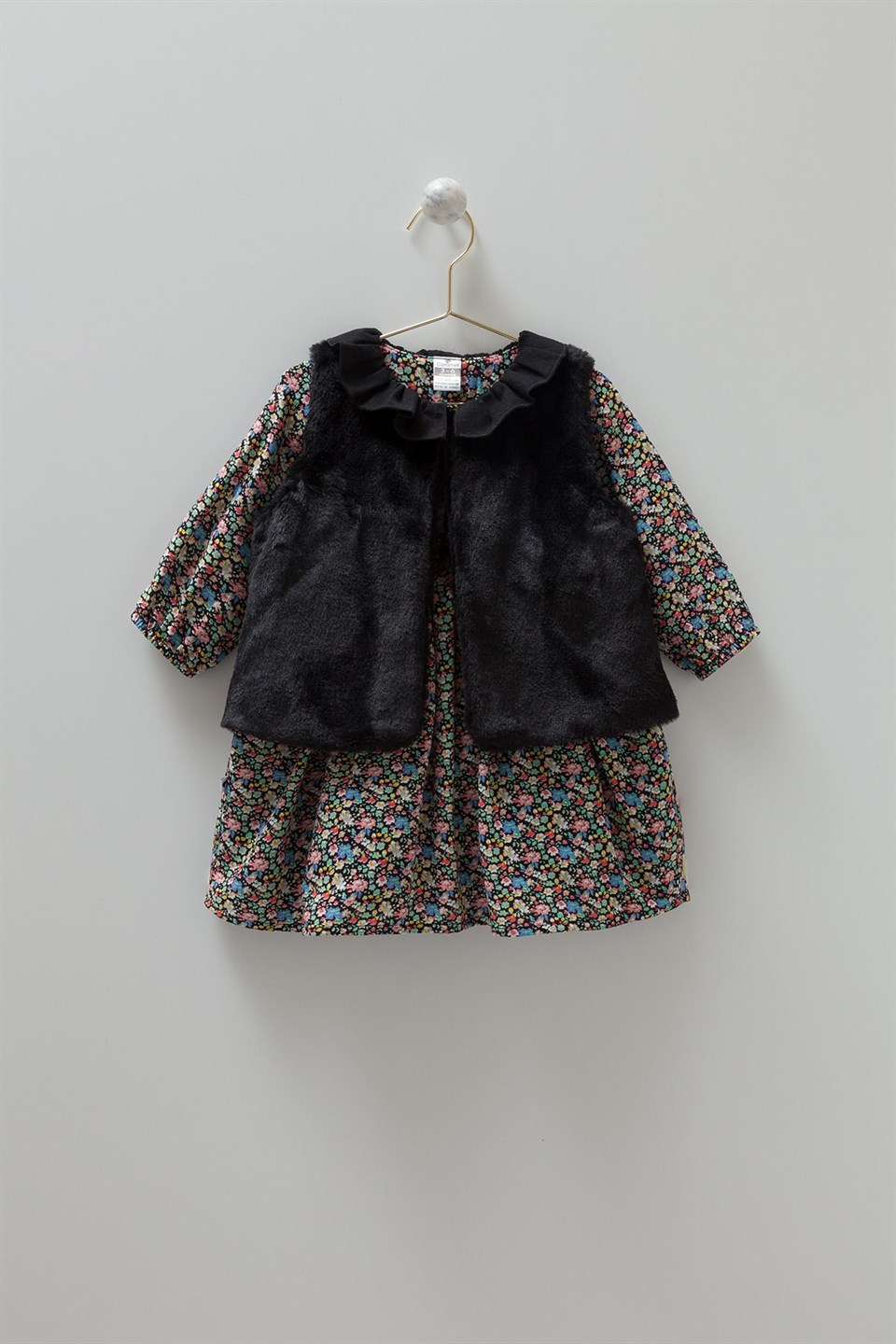 Kürk Yelekli Elbise