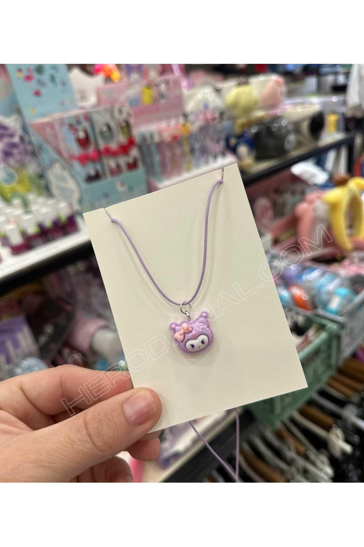 Kuromi Aksesuarlı İp Kolye - Model 2