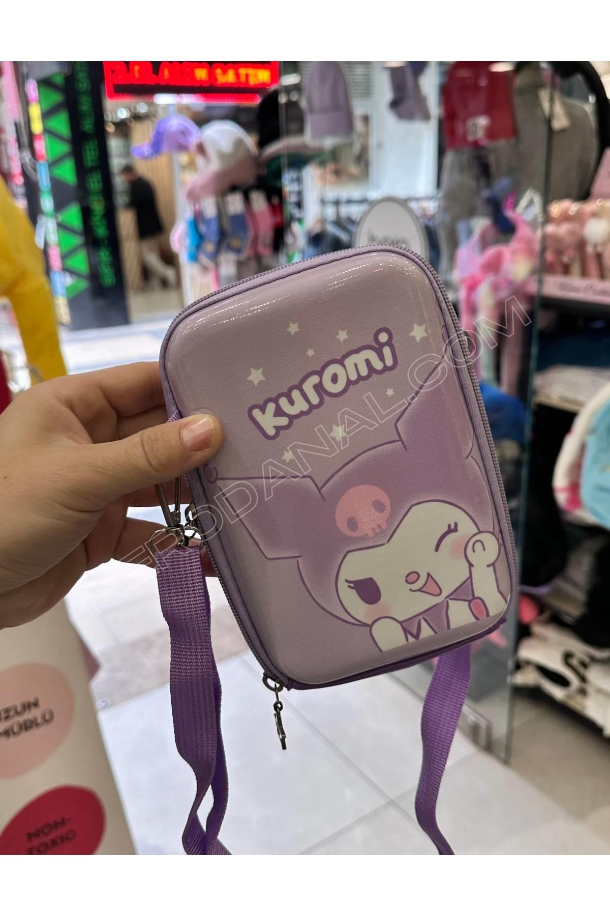 Kuromi Dik Boy Omuz Askılı Eva Çanta - Mor 1