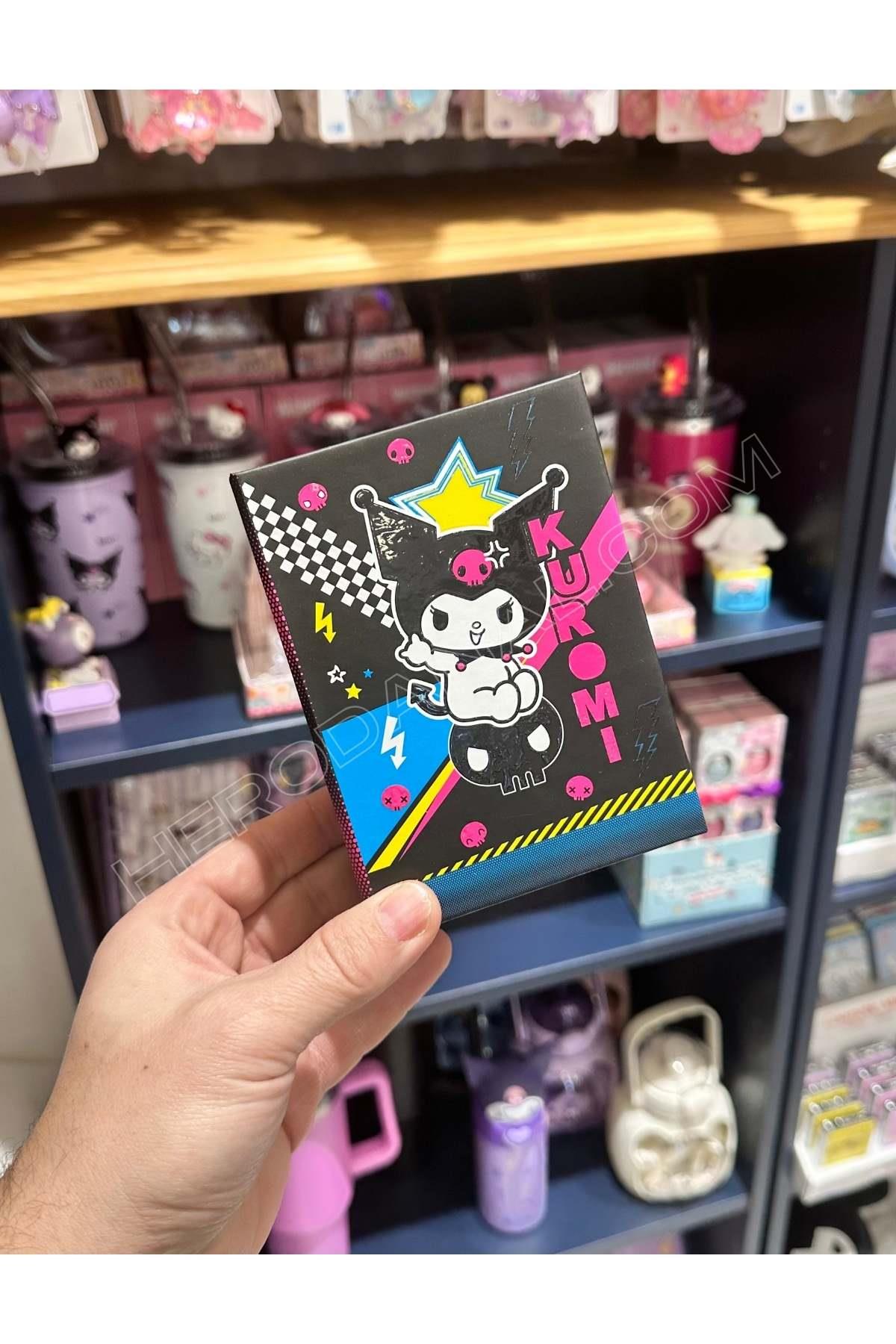 Kuromi Mini Kutu Kitap Görünümlü - Siyah&Pembe