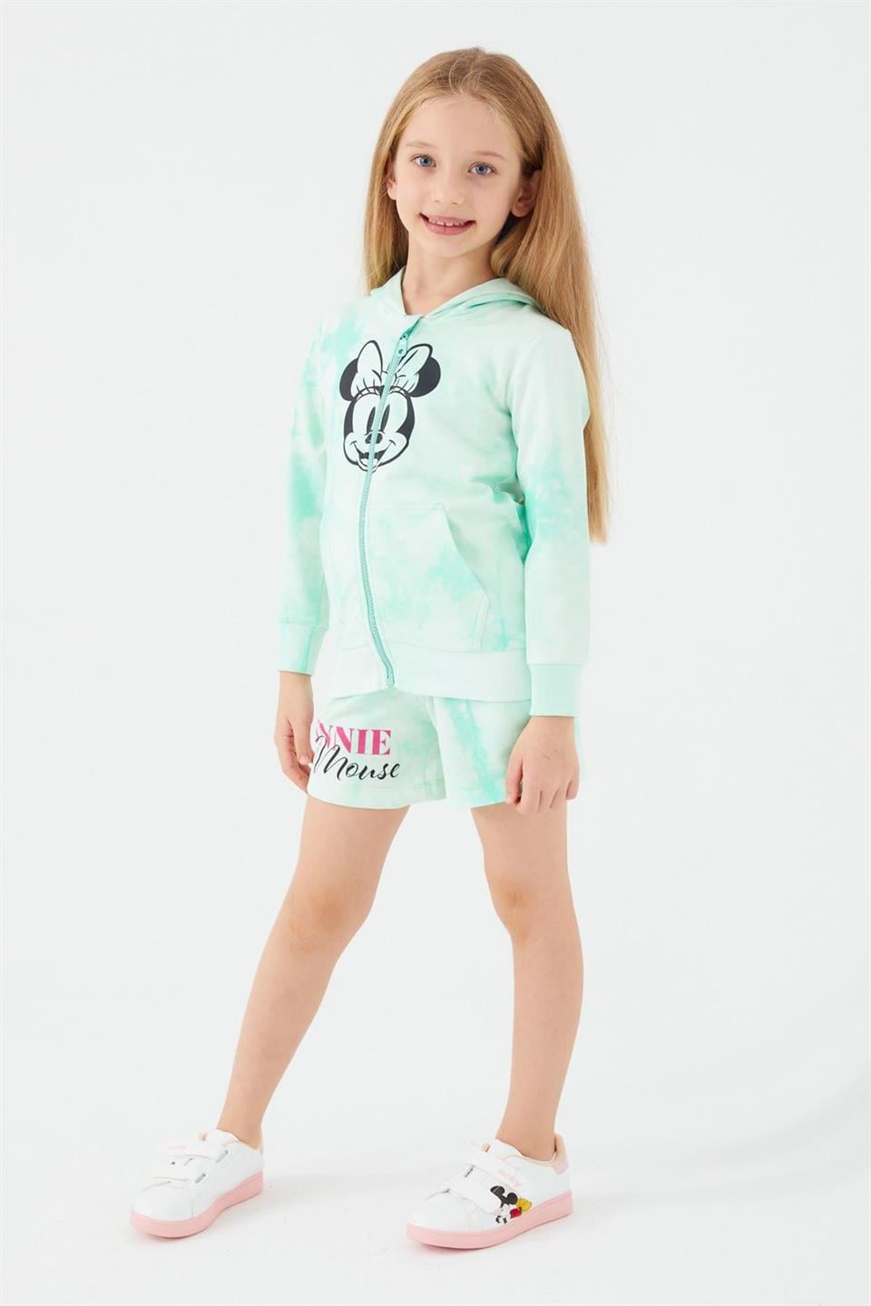 Lisanslı Disney Minnie Mouse Kapşonlu Kız Çocuk Takım