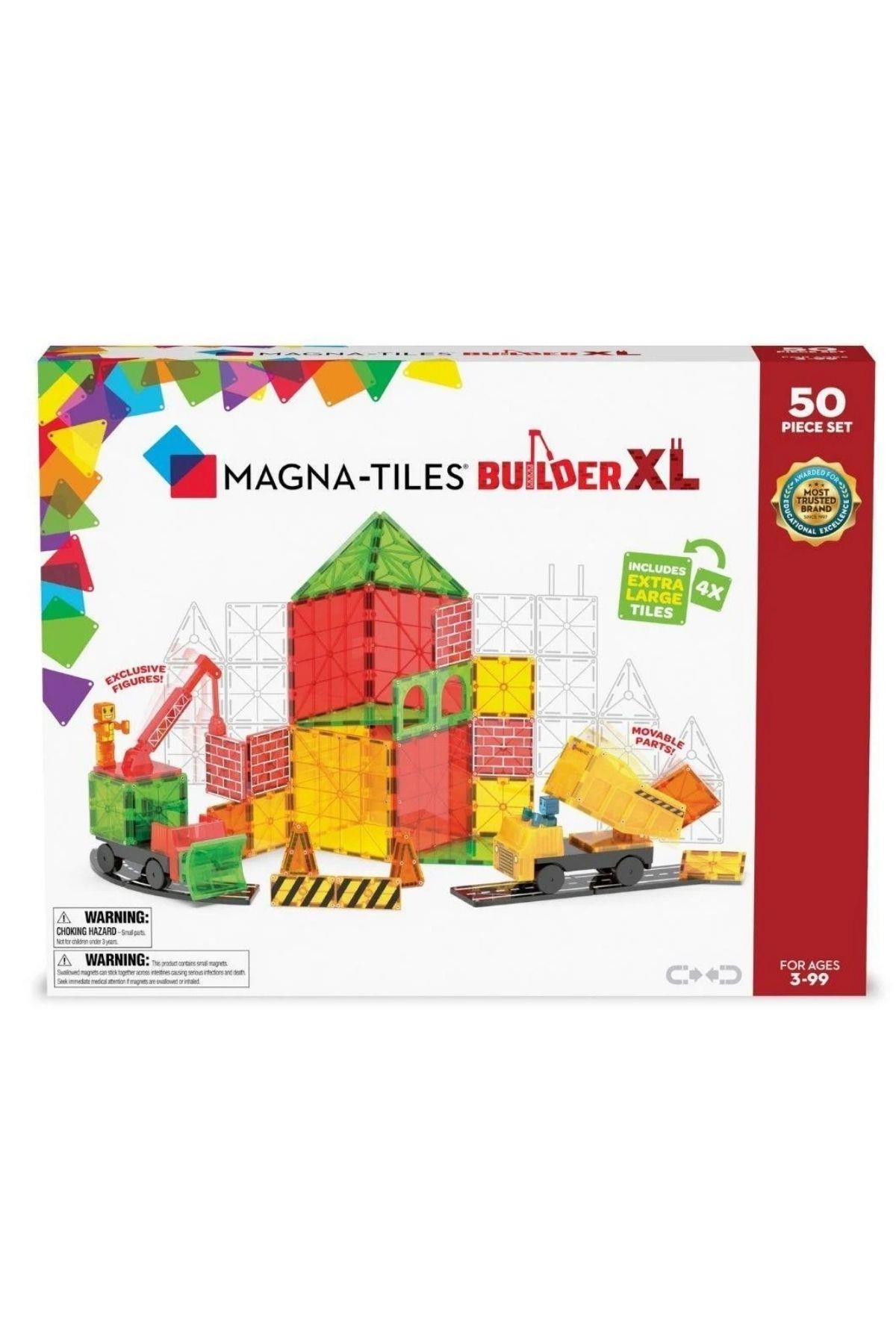 MAGNA-TILES® - İnşaat XL Manyetik Bloklar - 50 Parça