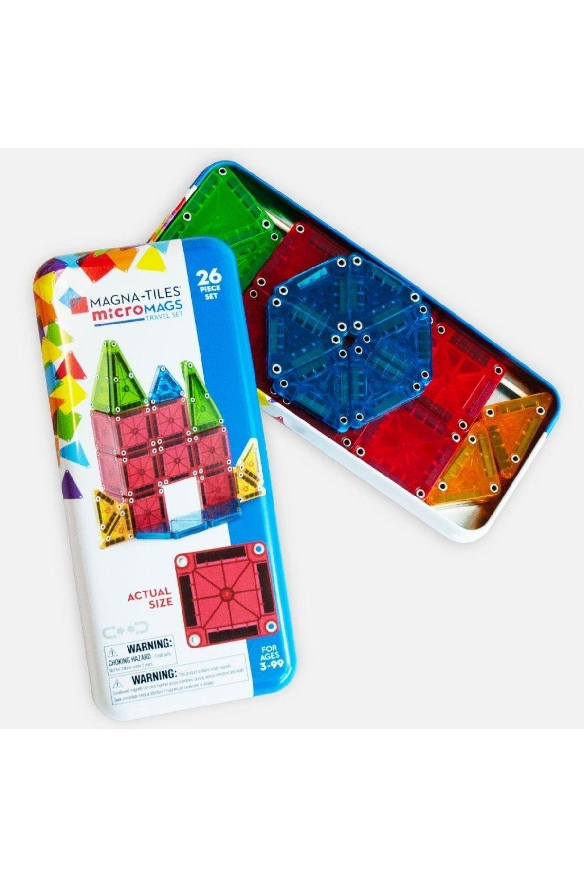 MAGNA-TILES® - Travel Set - Seyahat Seti Manyetik Bloklar - 26 Parça