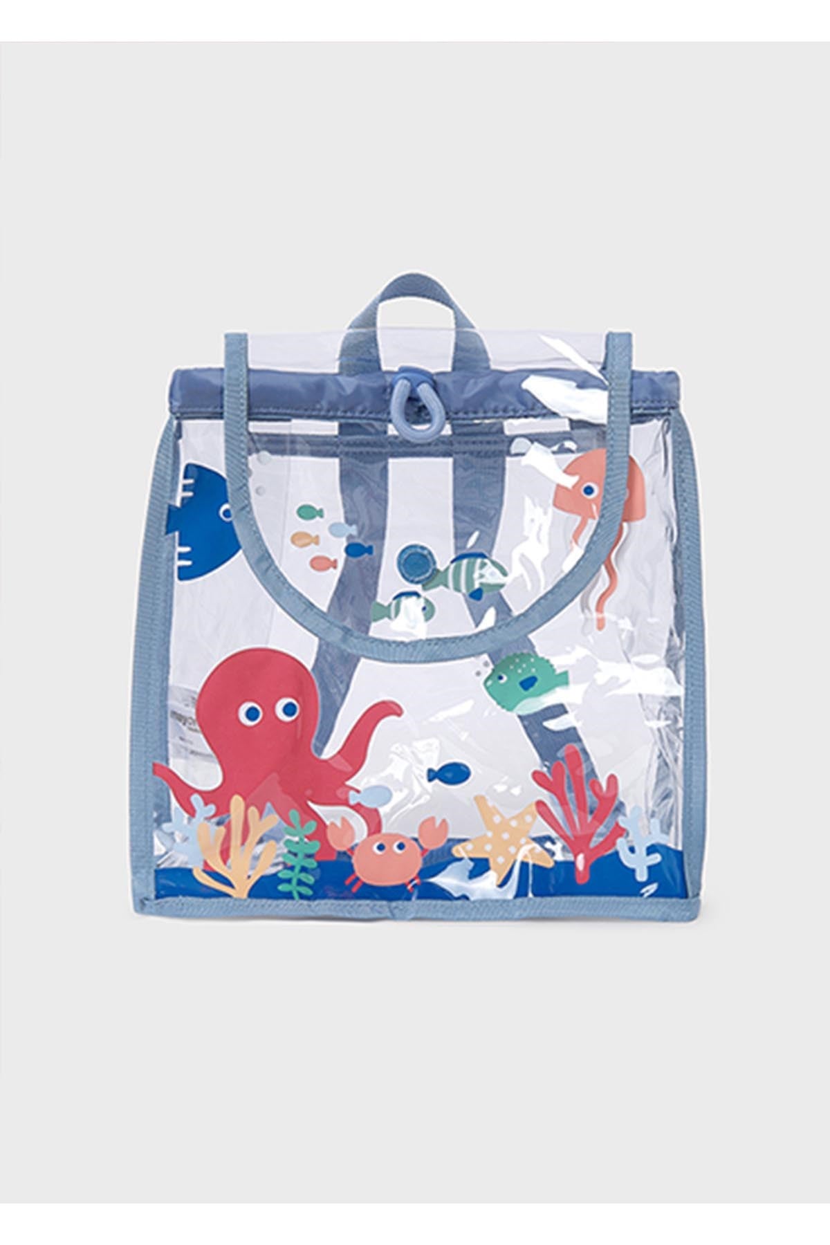 Mayoral Bebek Şeffaf Baskılı Sırt Plaj Çantası - Mavi