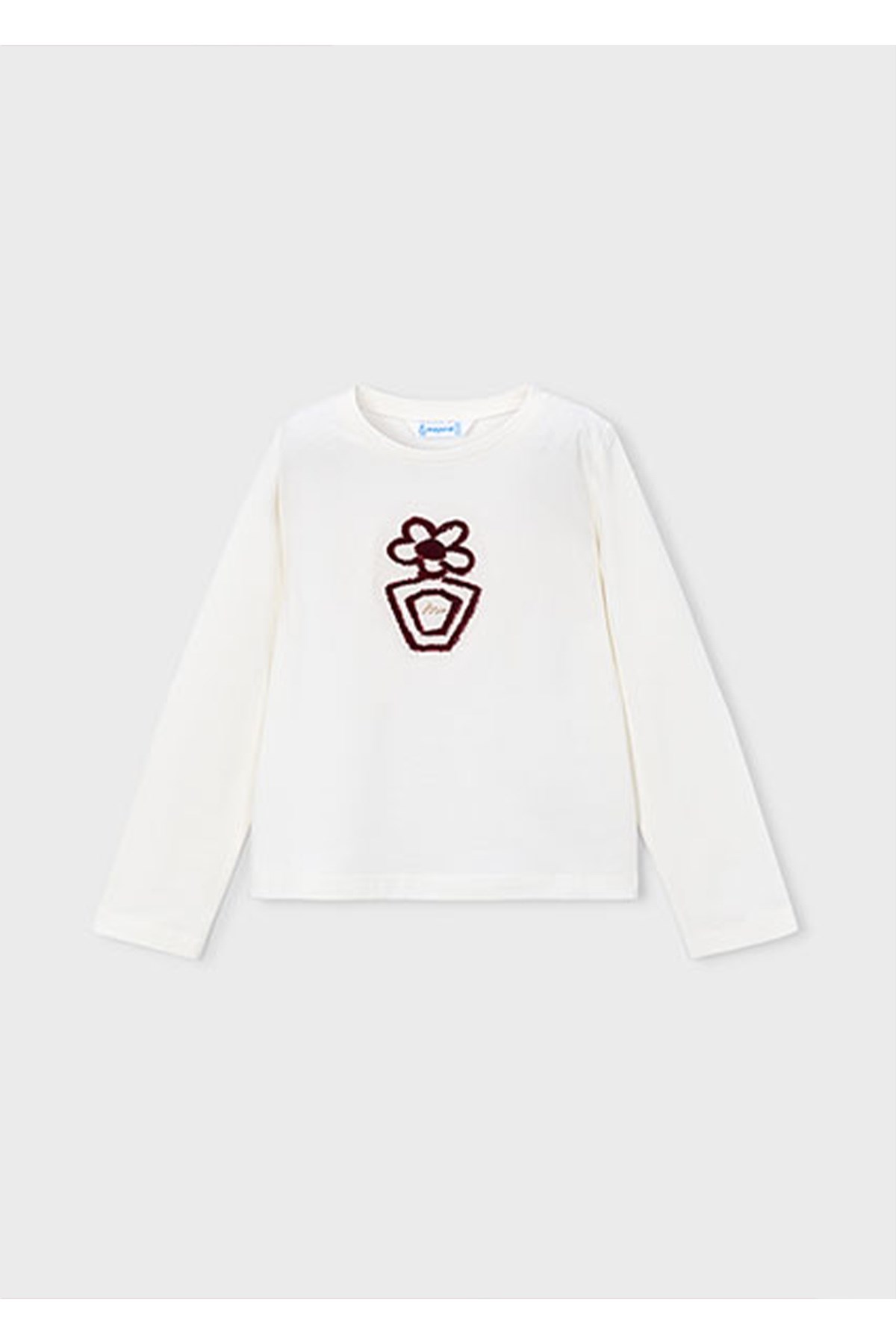 Mayoral Kış Sezon Kız Çocuk Uzun Kol Baskılı Tshirt - Ekru