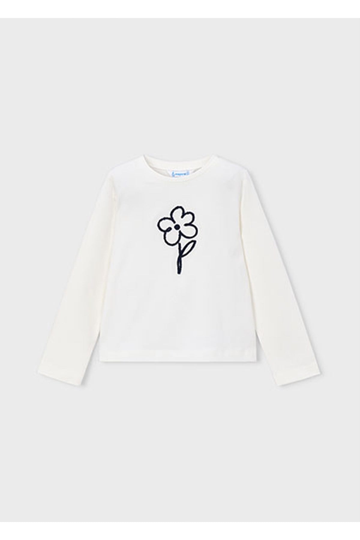 Mayoral Kış Sezon Kız Çocuk Uzun Kol Baskılı Tshirt - Ekru