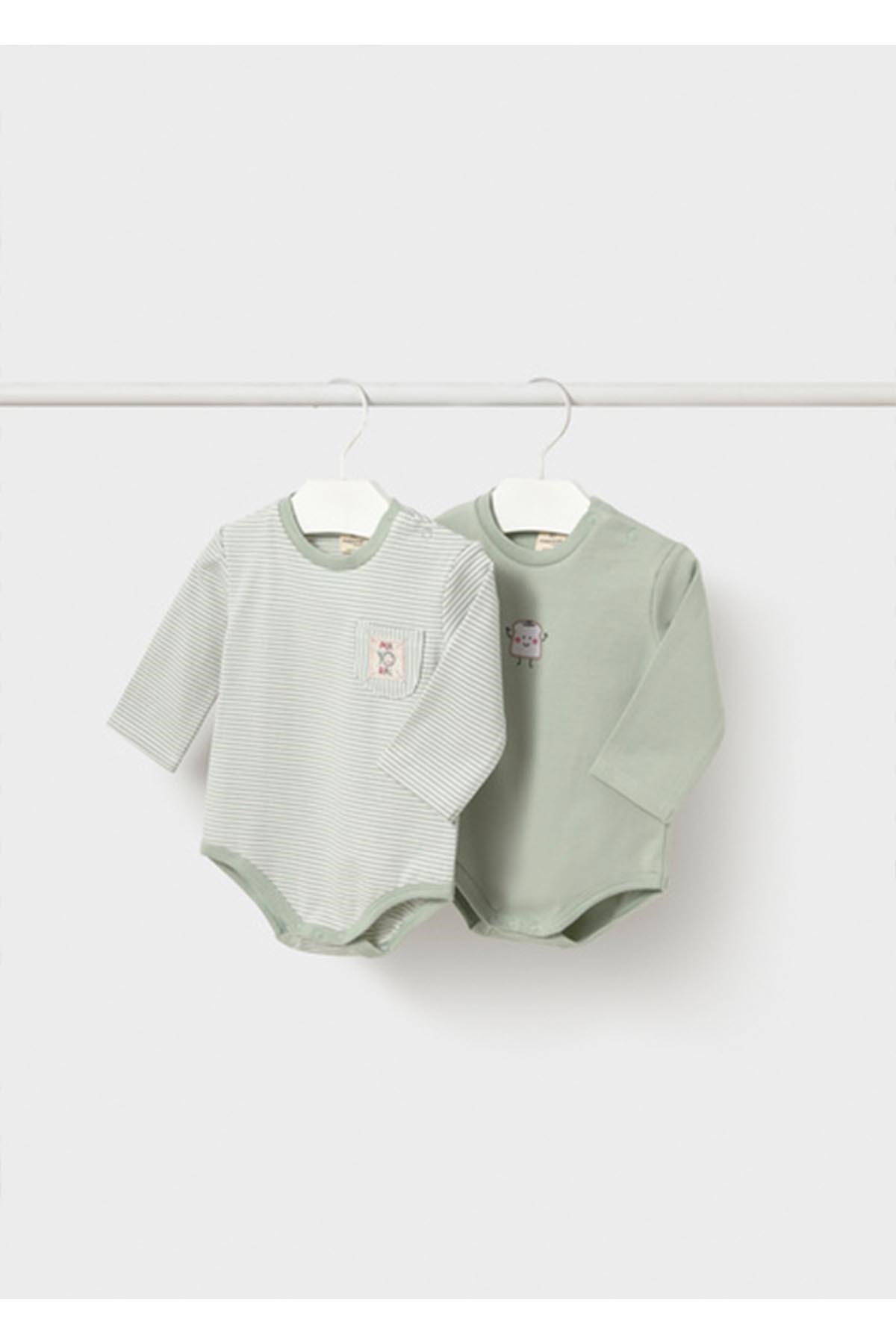 Mayoral Kış Sezon Unisex Bebek Yenidoğan 2^li Uzun Kol Bady Set - Yeşil