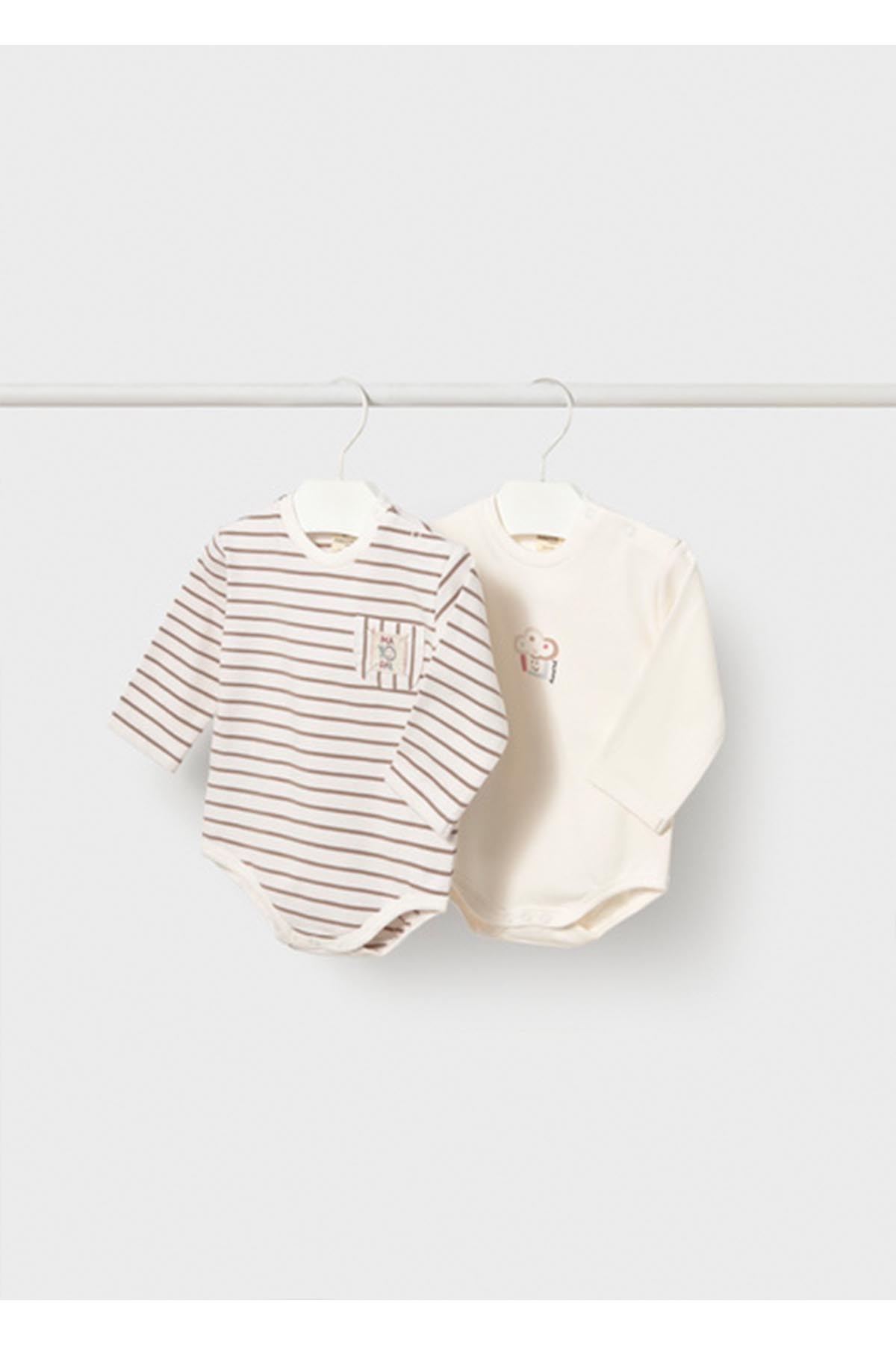 Mayoral Kış Sezon Unisex Bebek Yenidoğan 2^li Uzun Kol Bady Set - Bej