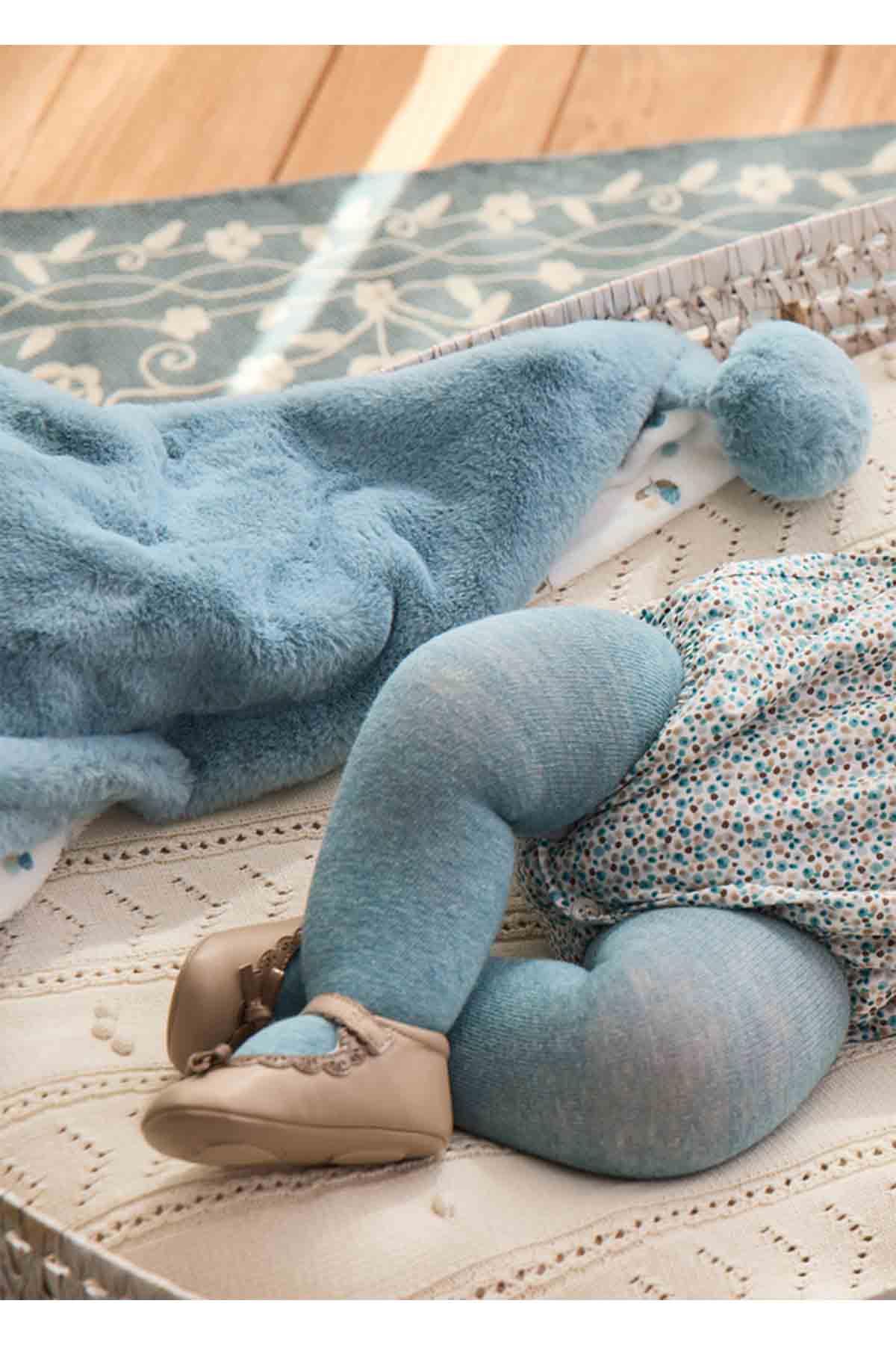Mayoral Kışlık Bebek Kürklü Battaniye Mavi