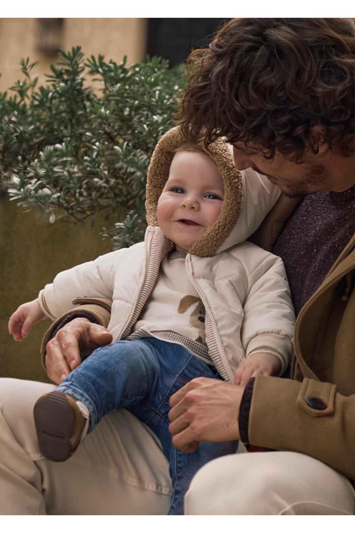 Mayoral Kışlık Erkek Bebek Çift Taraflı Mont - Kahve ve Ekru