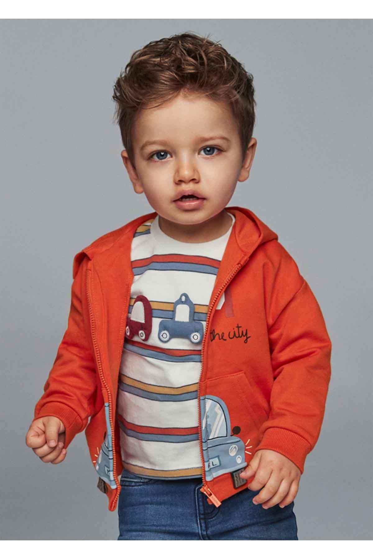 Mayoral Kışlık Erkek Bebek Kapşonlu Sweat Hırka