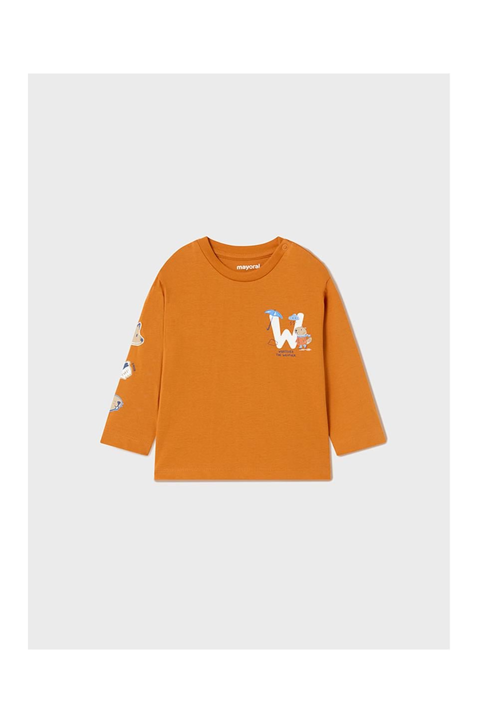 Mayoral Kışlık Erkek Bebek Uzun Kol T-shirt Turuncu