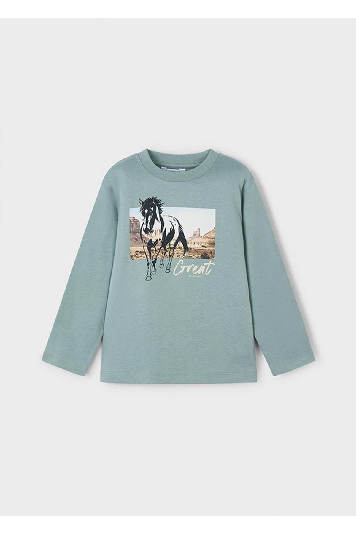 Mayoral Kışlık Erkek Çocuk Uzun Kol Tshirt - Yeşil