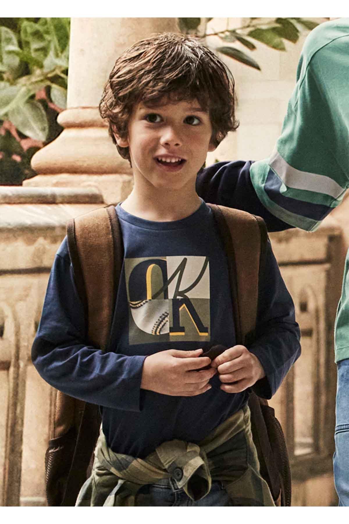 Mayoral Kışlık Erkek Çocuk Uzun Kol Tshirt - Mavi