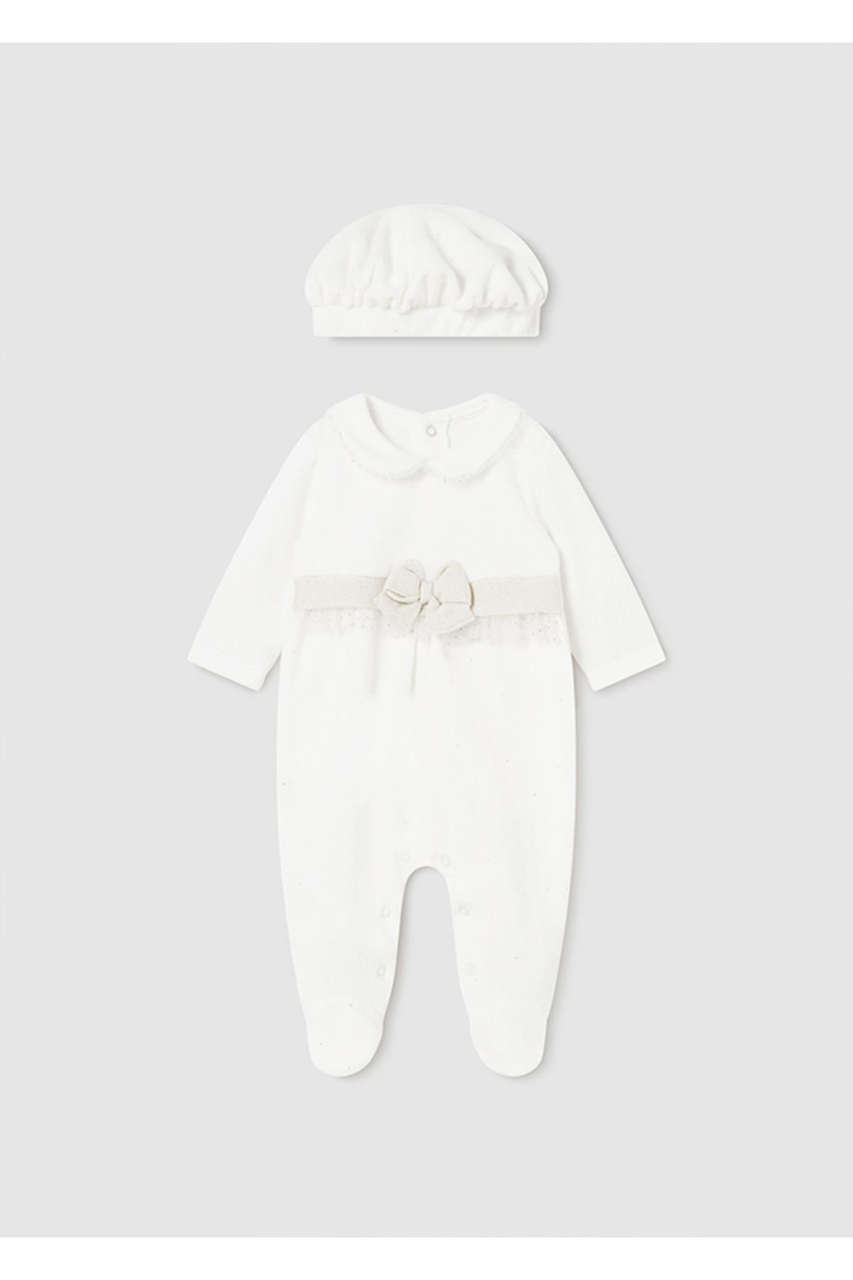 Mayoral Kışlık Kız Bebek Bereli Tulum 2li Set