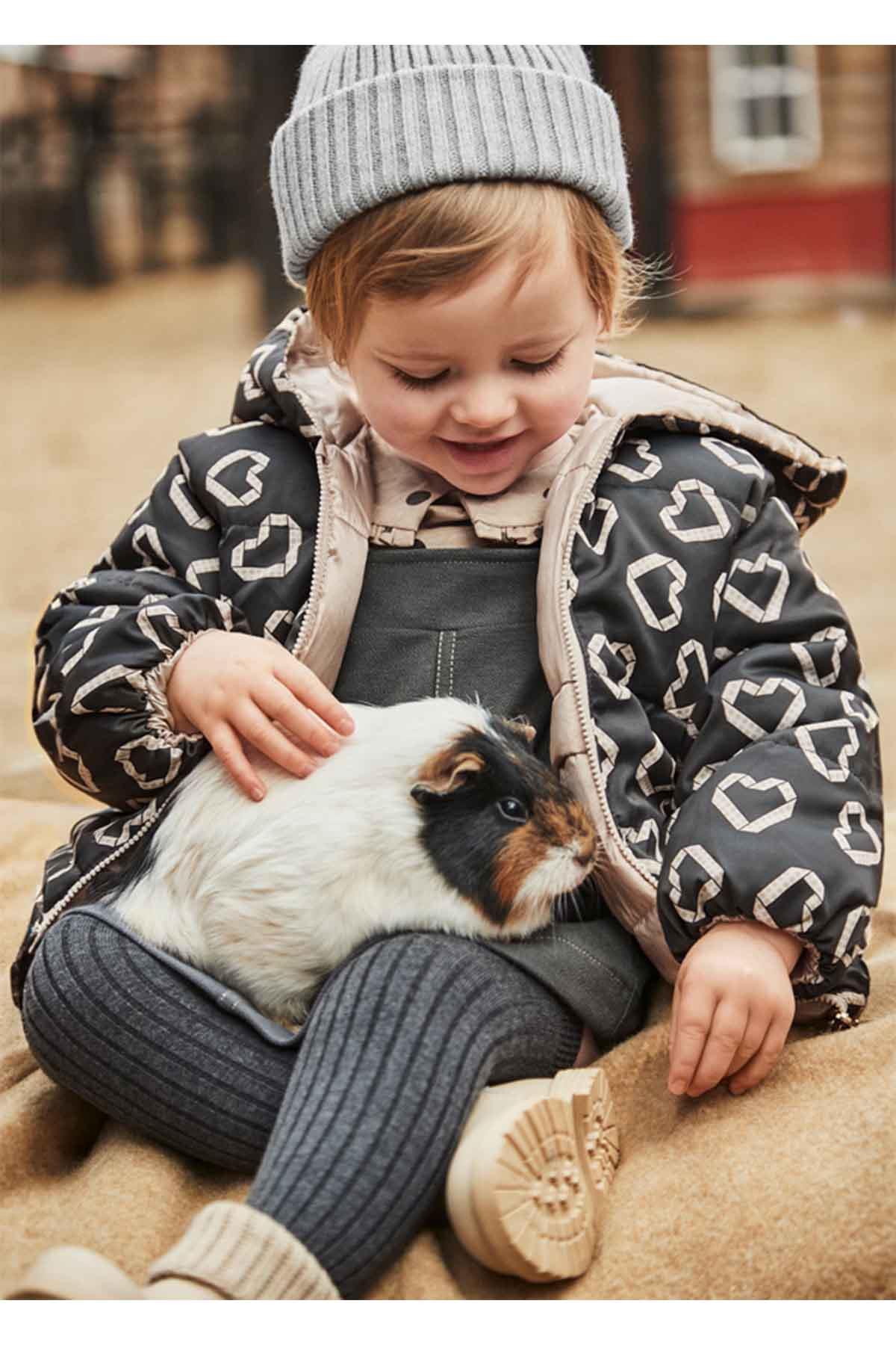 Mayoral Kışlık Kız Bebek Çift Taraflı Mont - Gri