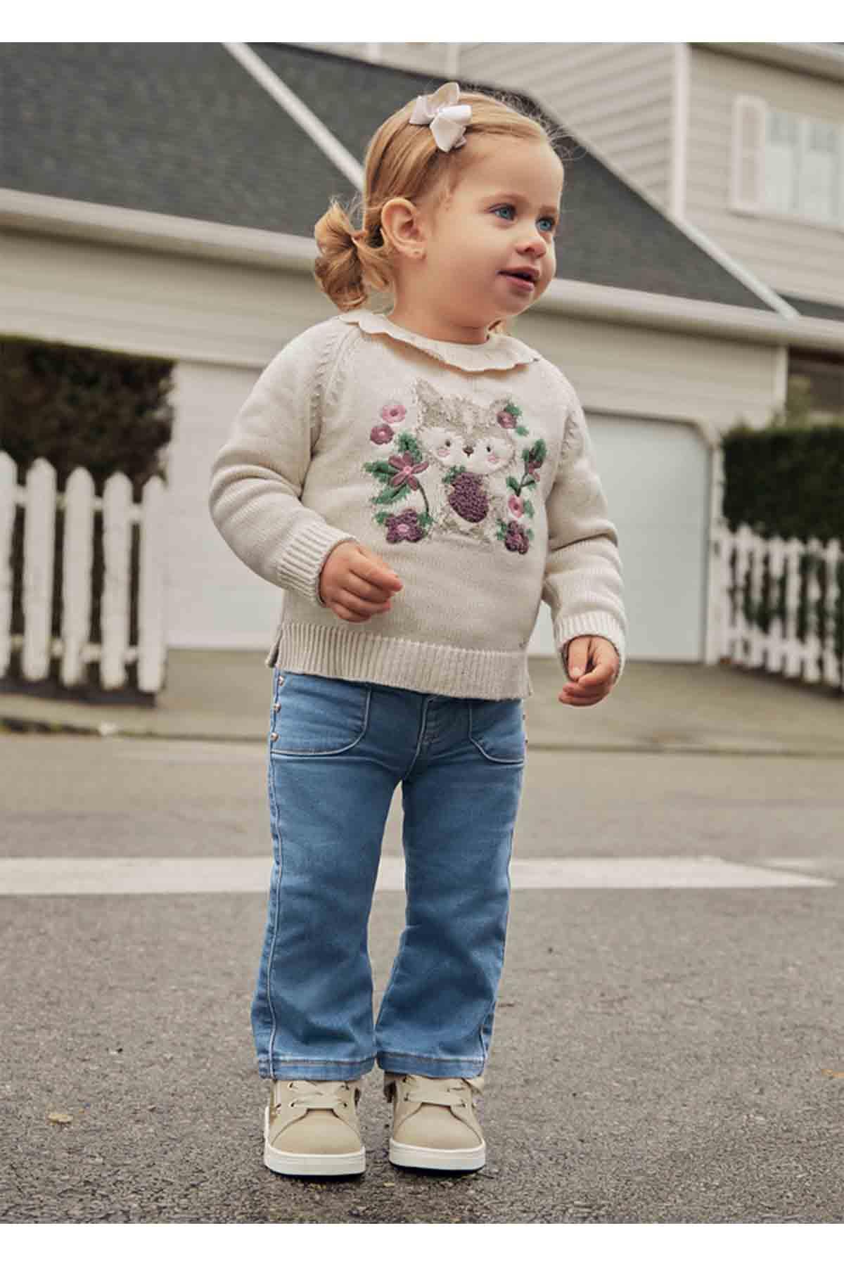 Mayoral Kışlık Kız Bebek Denim Pantolon