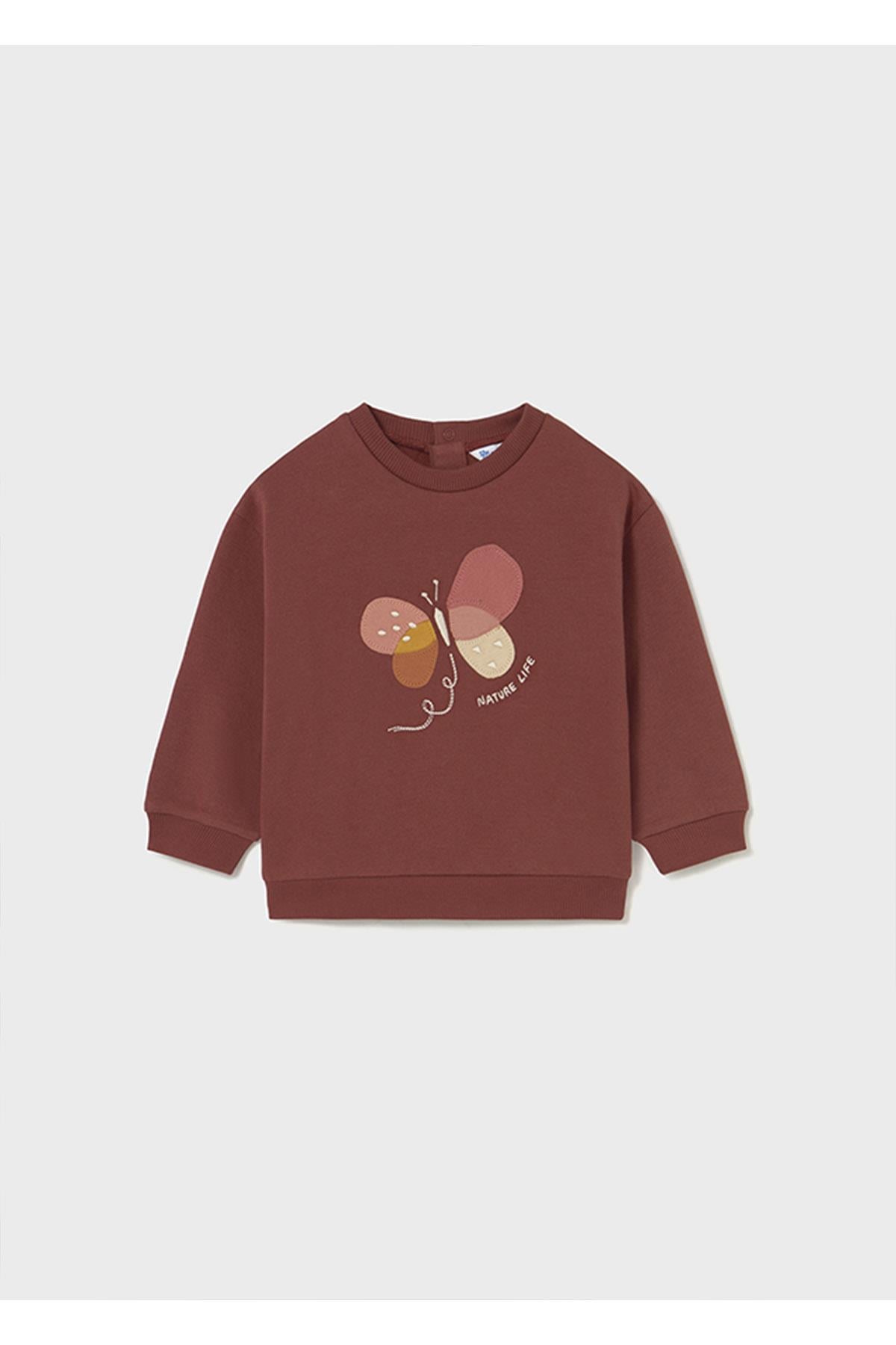 Mayoral Kışlık Kız Bebek Sweatshirt - Kahve