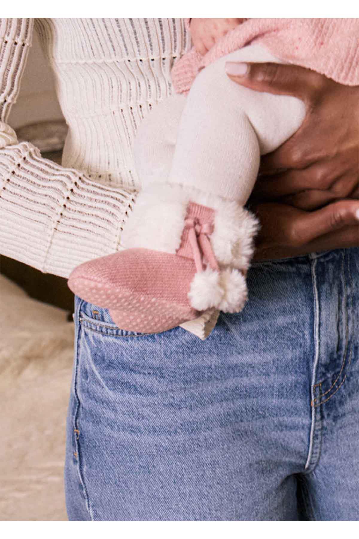 Mayoral Kışlık Kız Bebek Triko Bot Patik - Pembe 