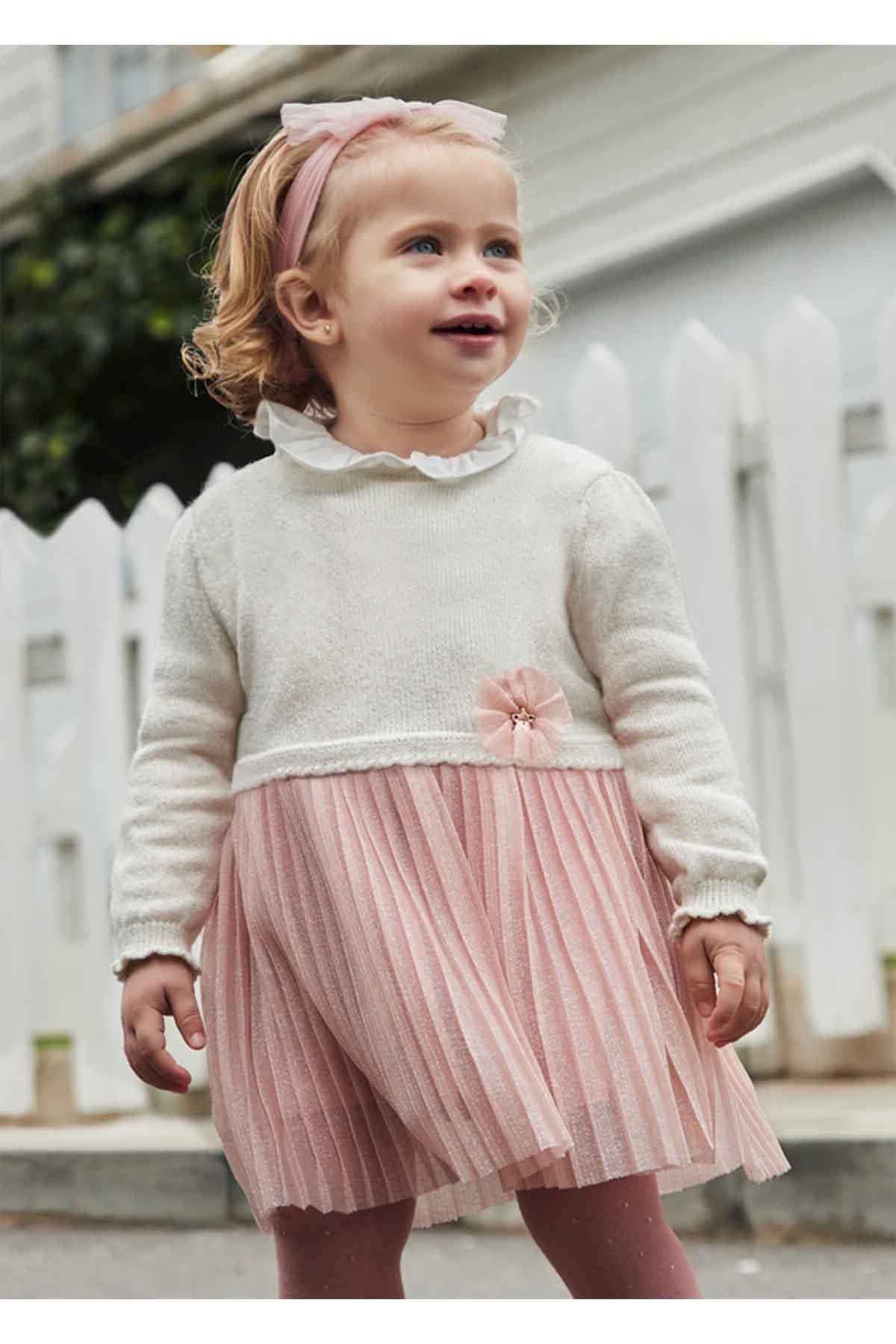 Mayoral Kışlık Kız Bebek Triko Elbise