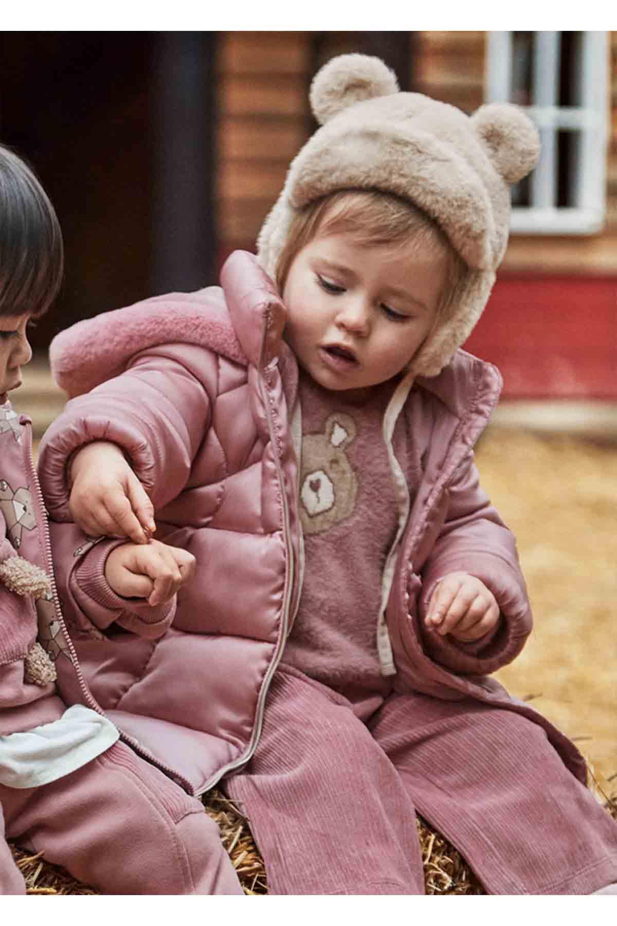 Mayoral Kışlık Kız Bebek Uzun Boy Mont  - Pembe