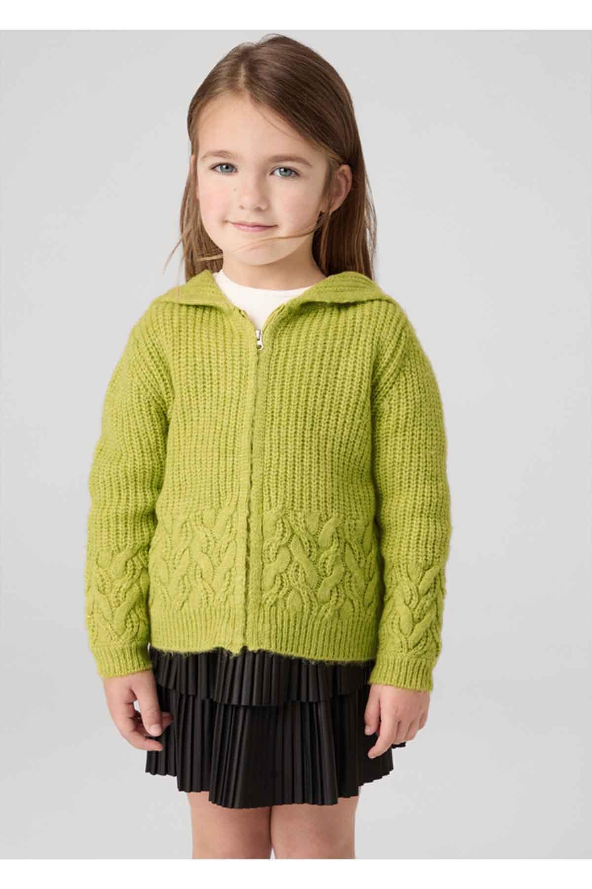 Mayoral Kışlık Kız Çocuk Sweatshirt Hırka - Yeşil