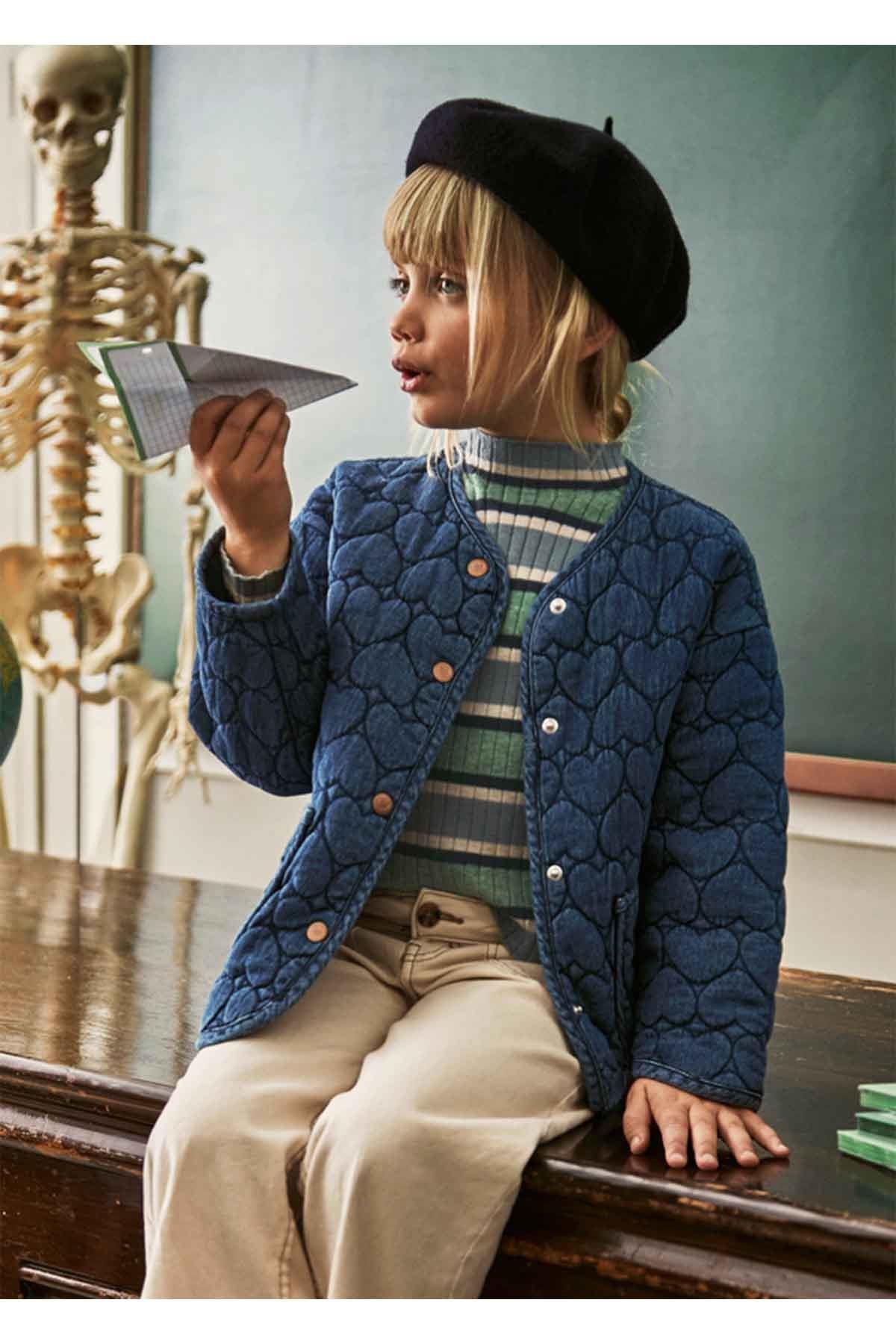 Mayoral Kışlık Kız Çocuk Yumuşak Denim Ceket - Mavi