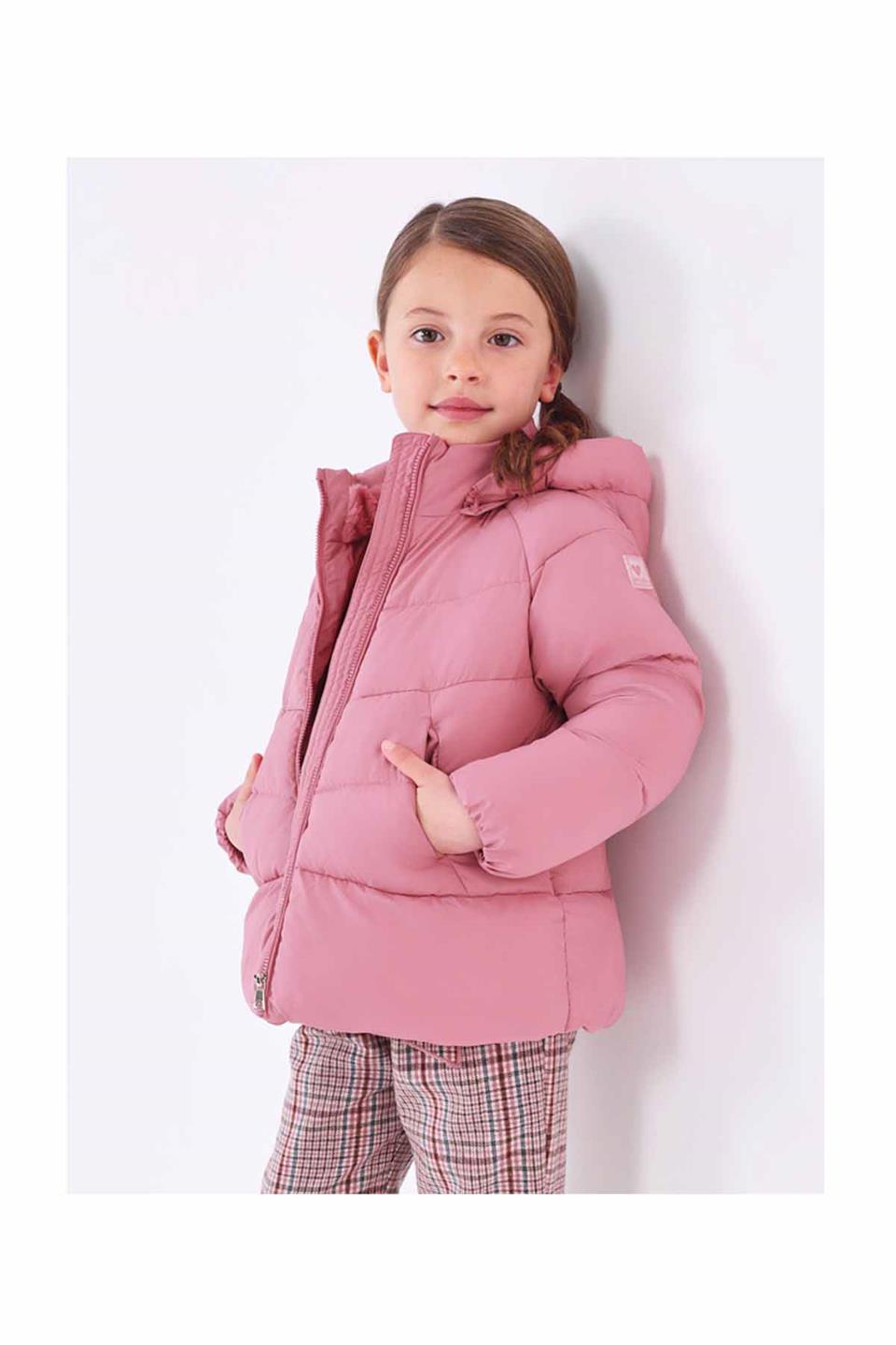 Mayoral Kışlık Kız Kapşonlu Anorak Mont Pembe