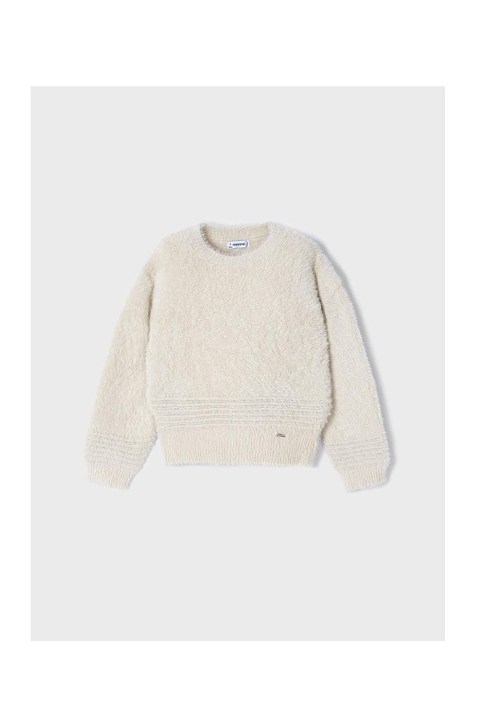 Mayoral Kışlık Kız Örme Kazak Ekru