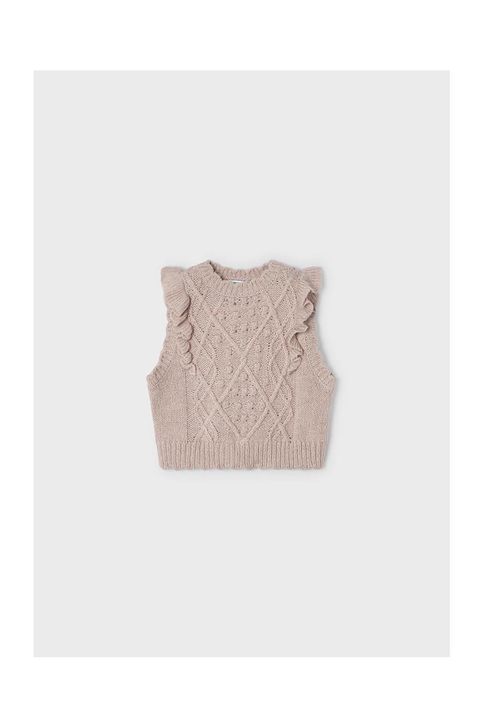 Mayoral Kışlık Kız Örme Yelek - Bej