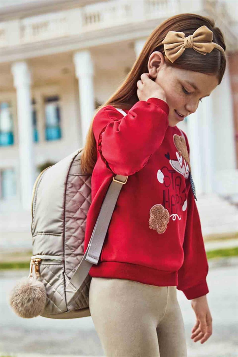 Mayoral Kışlık Kız Uzun Kol Sweatshirt Kırmızı