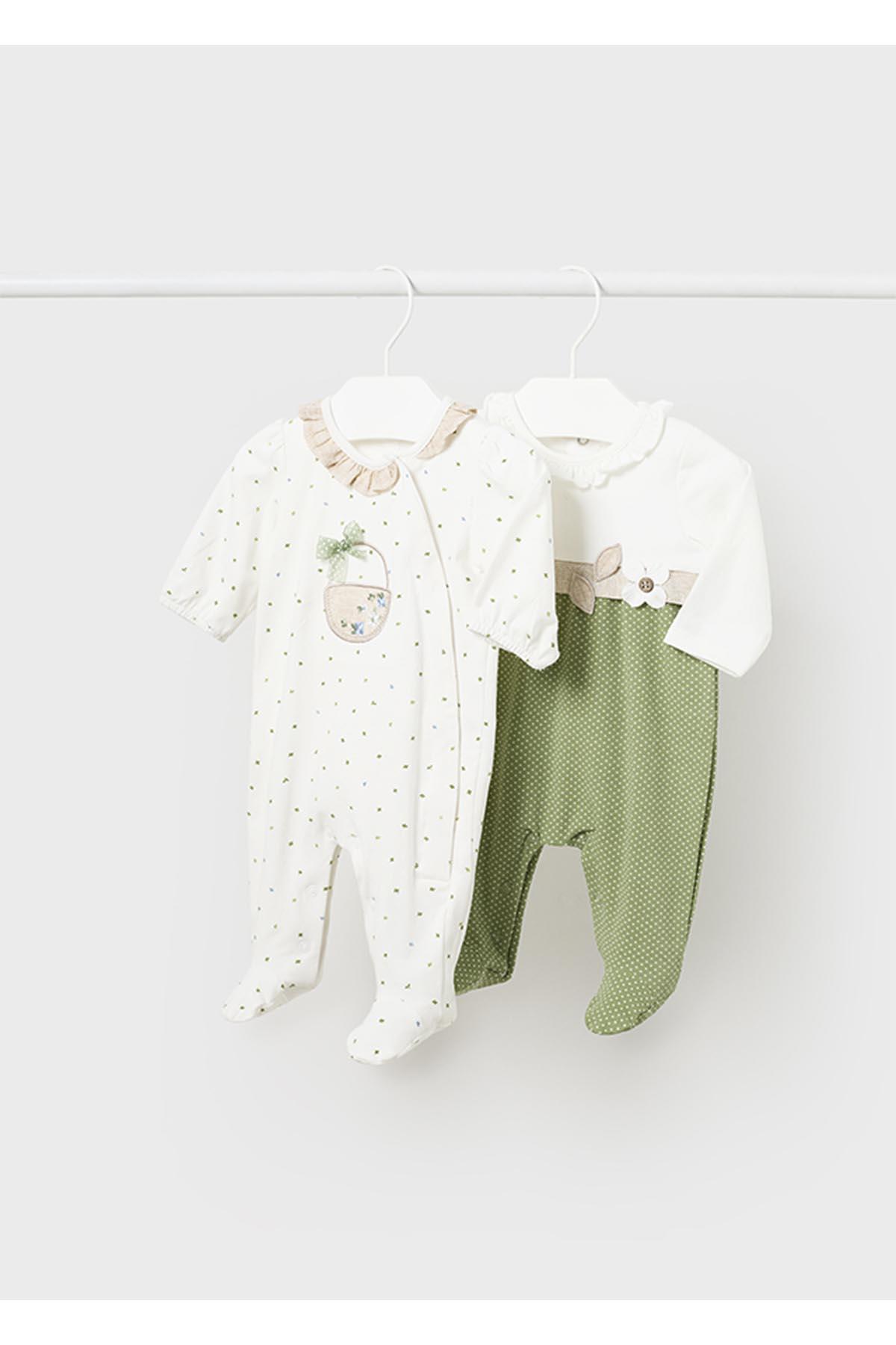 Mayoral Kız Erkek Bebek Tulum 2'li Set - Yeşil