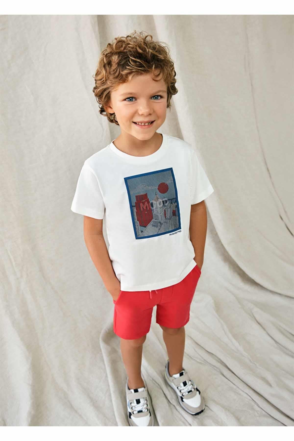 Mayoral Yazlık Erkek Basic Penye Şort - Kırmızı