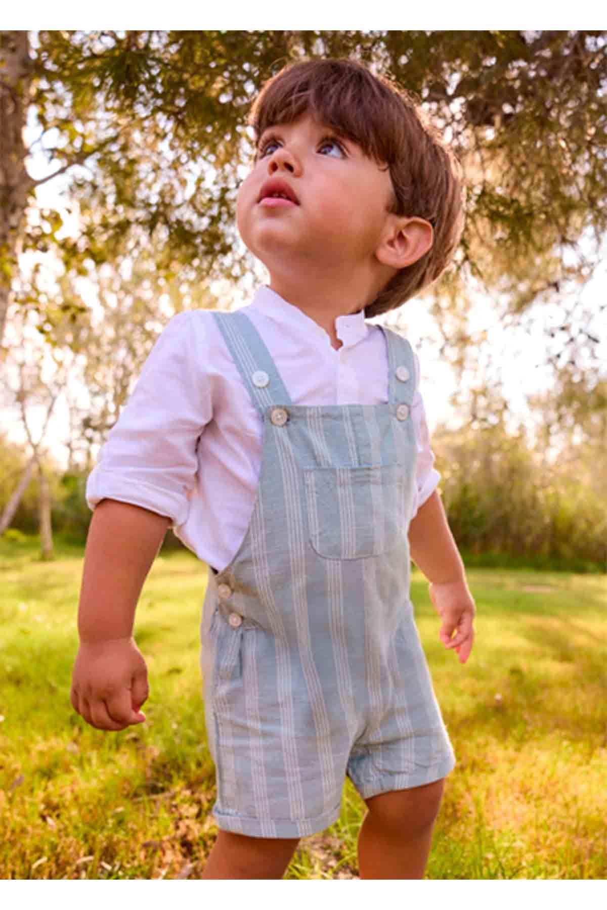 Mayoral Yazlık Erkek Bebek Çizgili Salopet - Yeşil