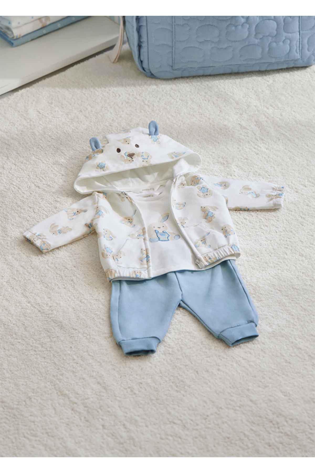 Mayoral Yazlık Erkek Bebek Eşofman 3'lü Set - Mavi