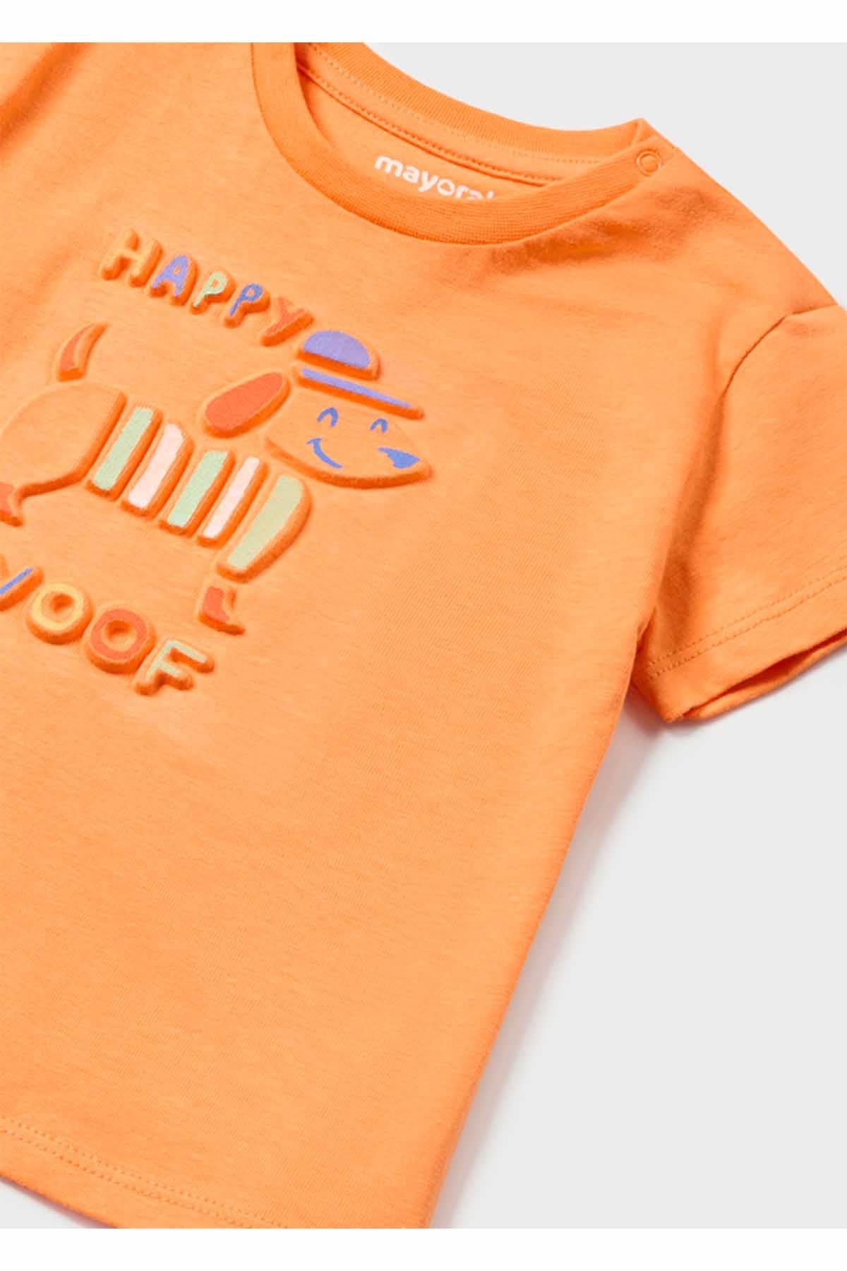 Mayoral Yazlık Erkek Bebek Kısa Kol T-shirt Turuncu