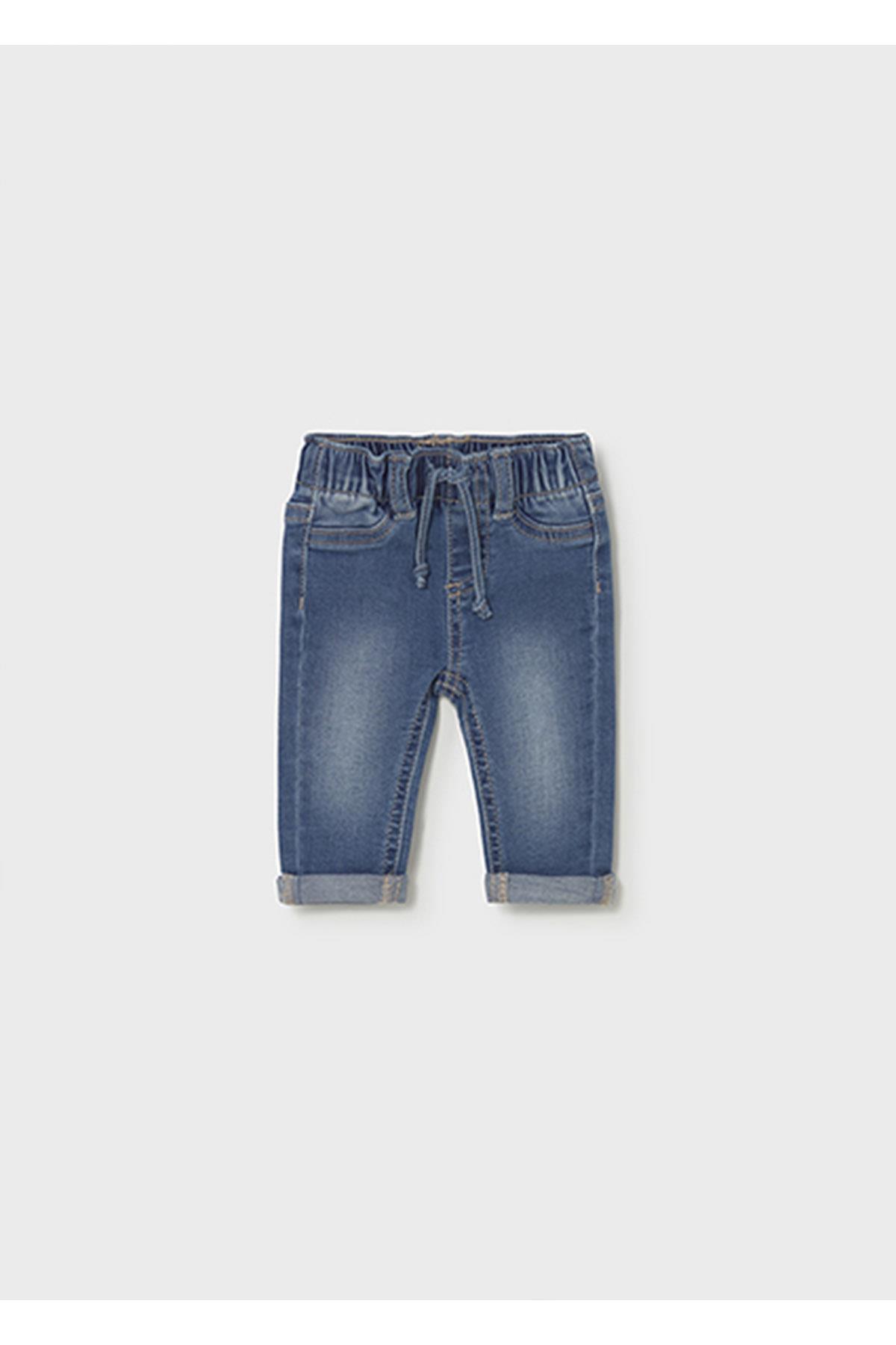 Mayoral Yazlık Erkek Bebek Yenidoğan Denim Pantolon - Mavi