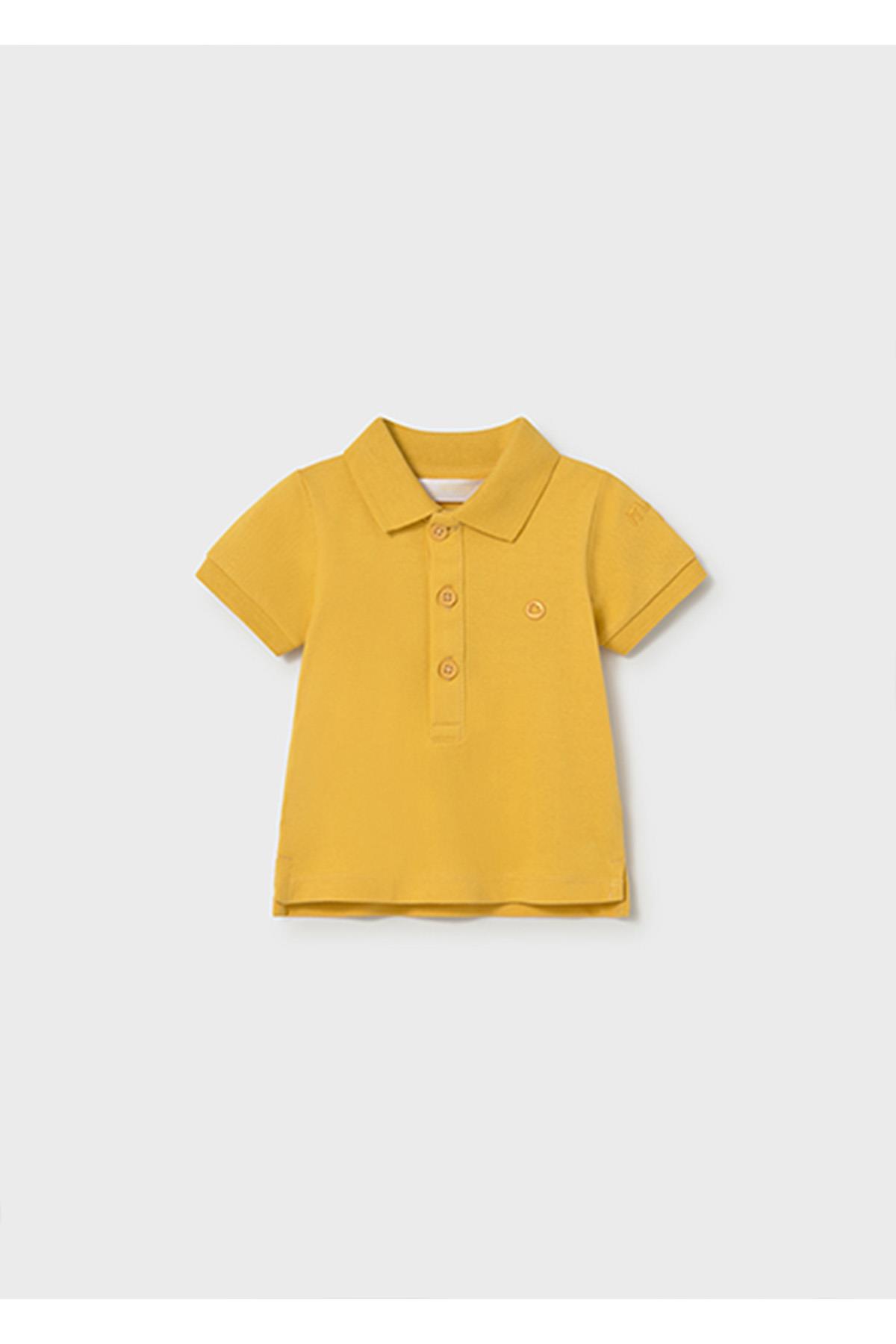 Mayoral Yazlık Erkek Bebek Yenidoğan Polo Yaka Tshirt - Sarı