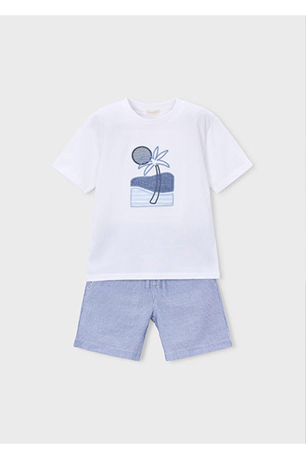 Mayoral Yazlık Erkek Çocuk 2'li Şort Tshirt Takım  - Mavi