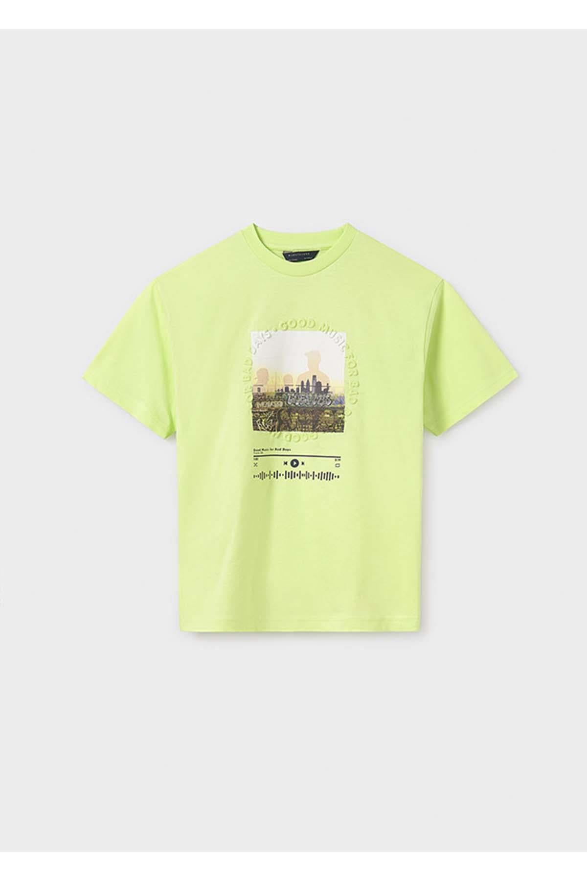 Mayoral Yazlık Erkek Çocuk Bakılı T-Shirt - Neon Yeşili
