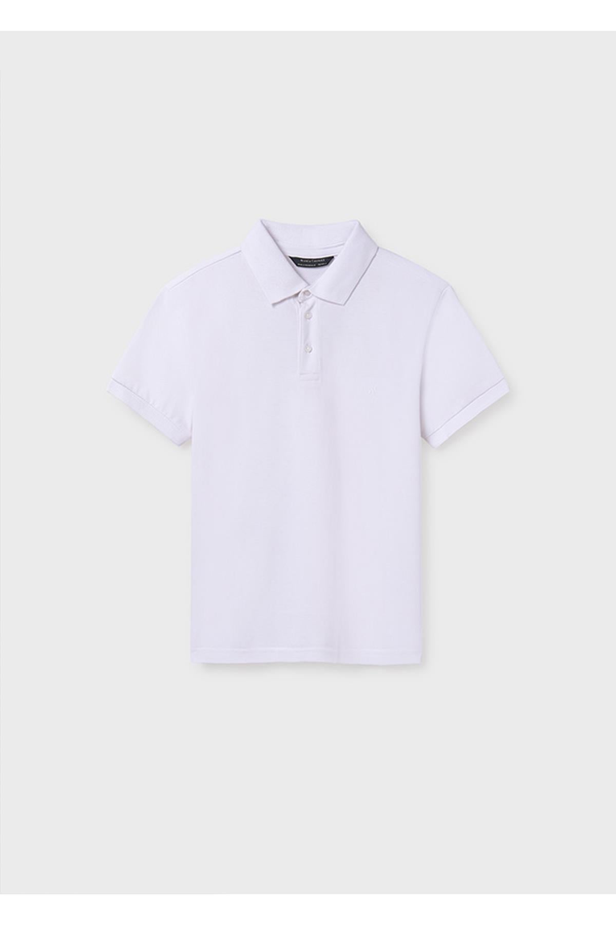 Mayoral Yazlık Erkek Çocuk Basic Polo Yaka T-Shirt - Beyaz