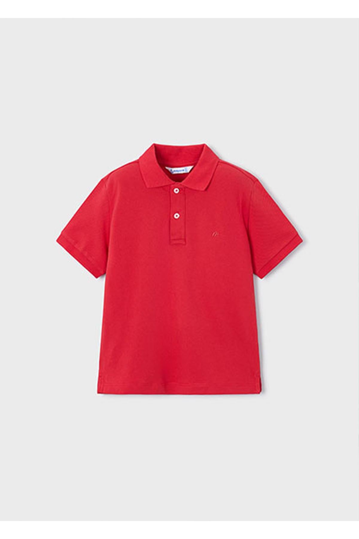 Mayoral Yazlık Erkek Çocuk Basic Polo Yaka Tshirt - Kırmızı
