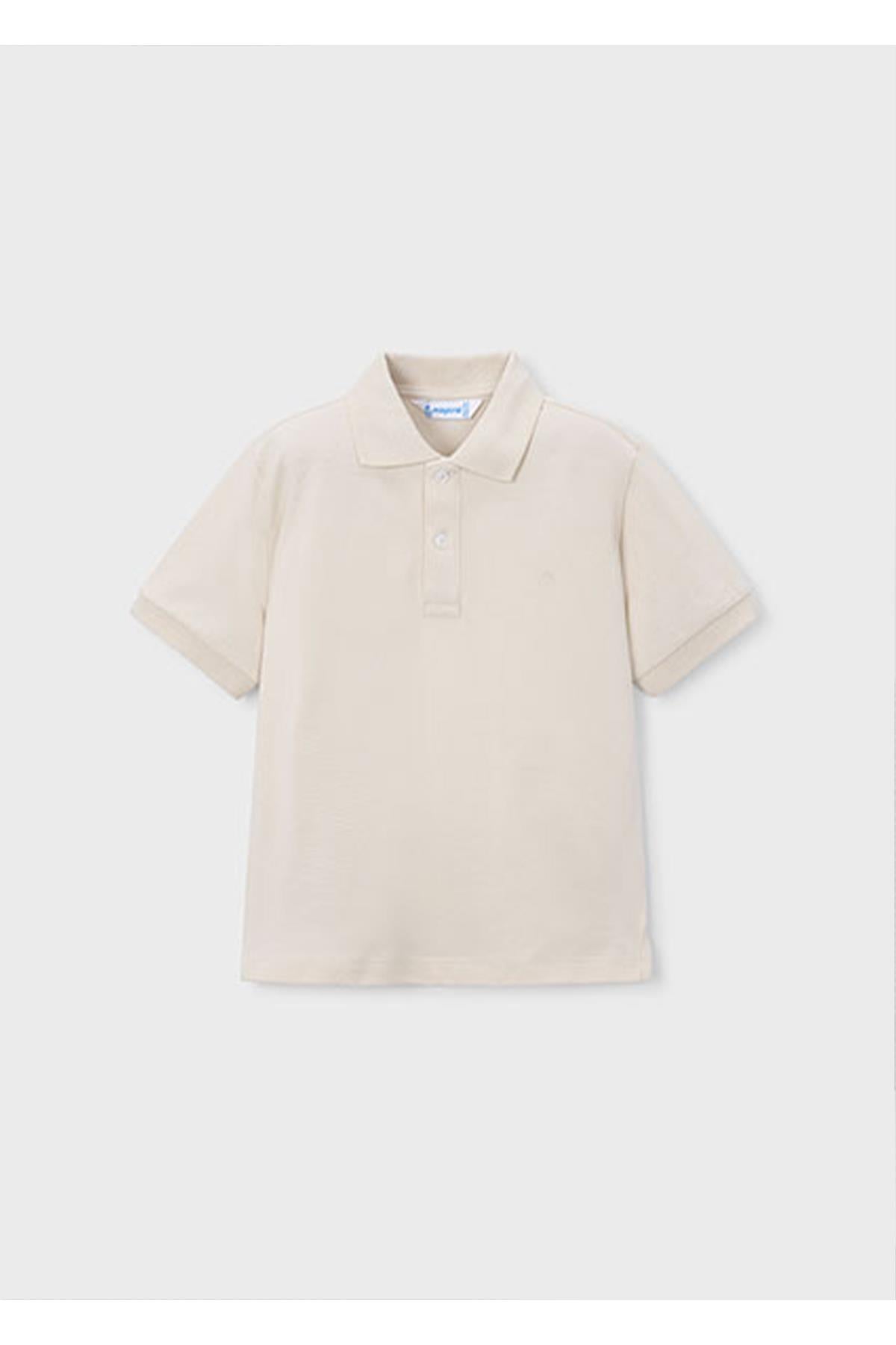 Mayoral Yazlık Erkek Çocuk Basic Polo Yaka Tshirt - Bej