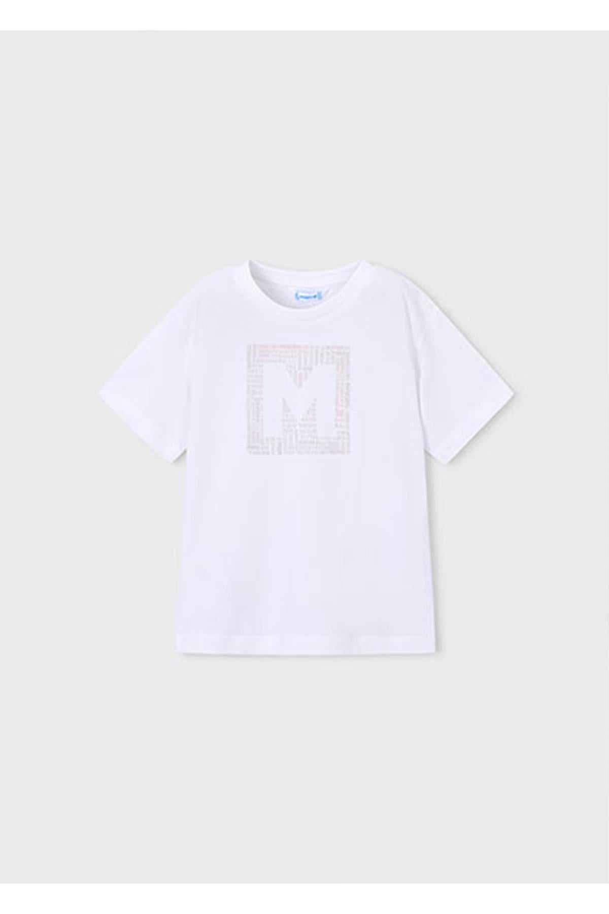 Mayoral Yazlık Erkek Çocuk Basic Tshirt - Beyaz